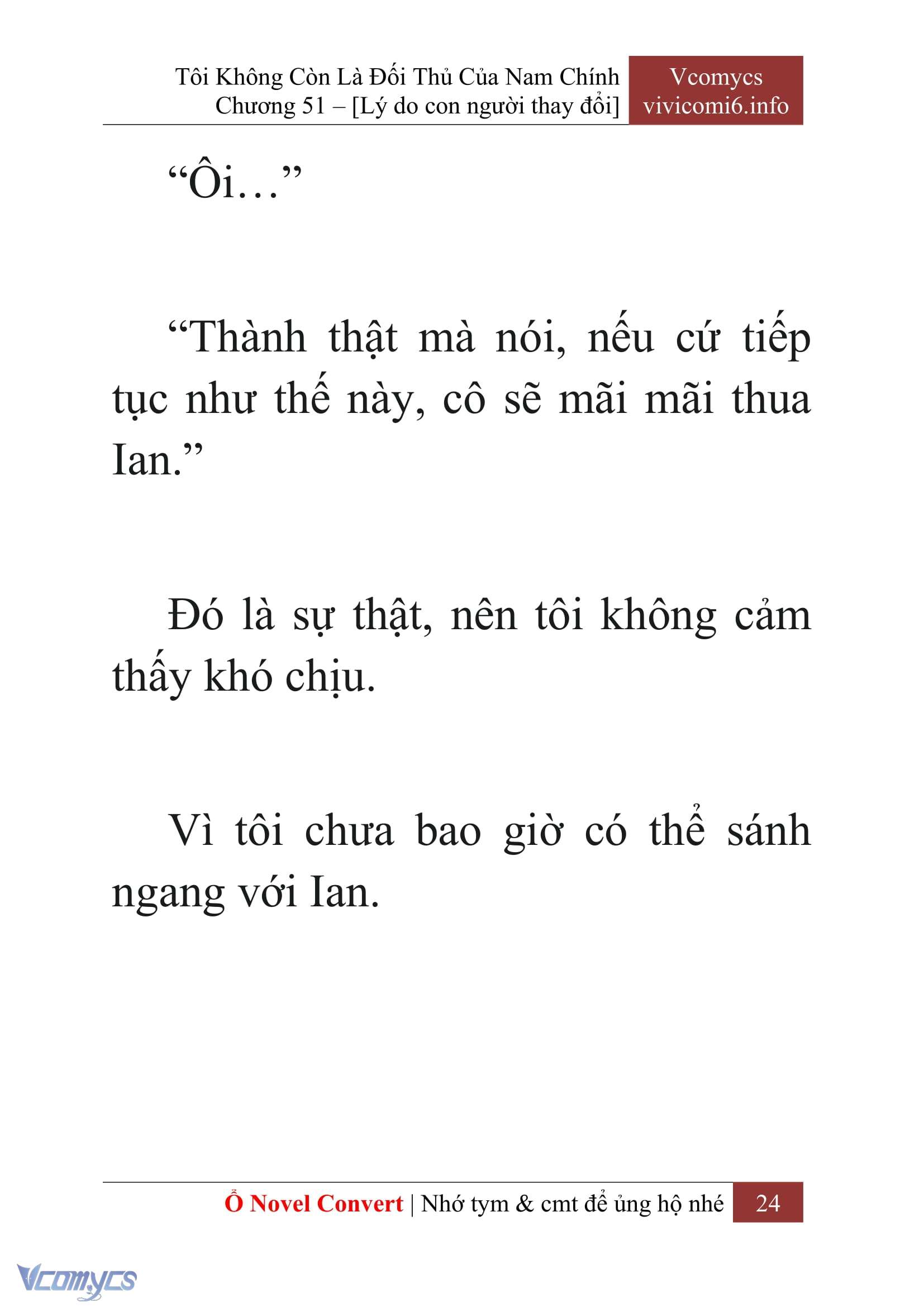 [Novel] Tôi Không Còn Là Đối Thủ Của Nam Chính Chap 51 - Trang 2