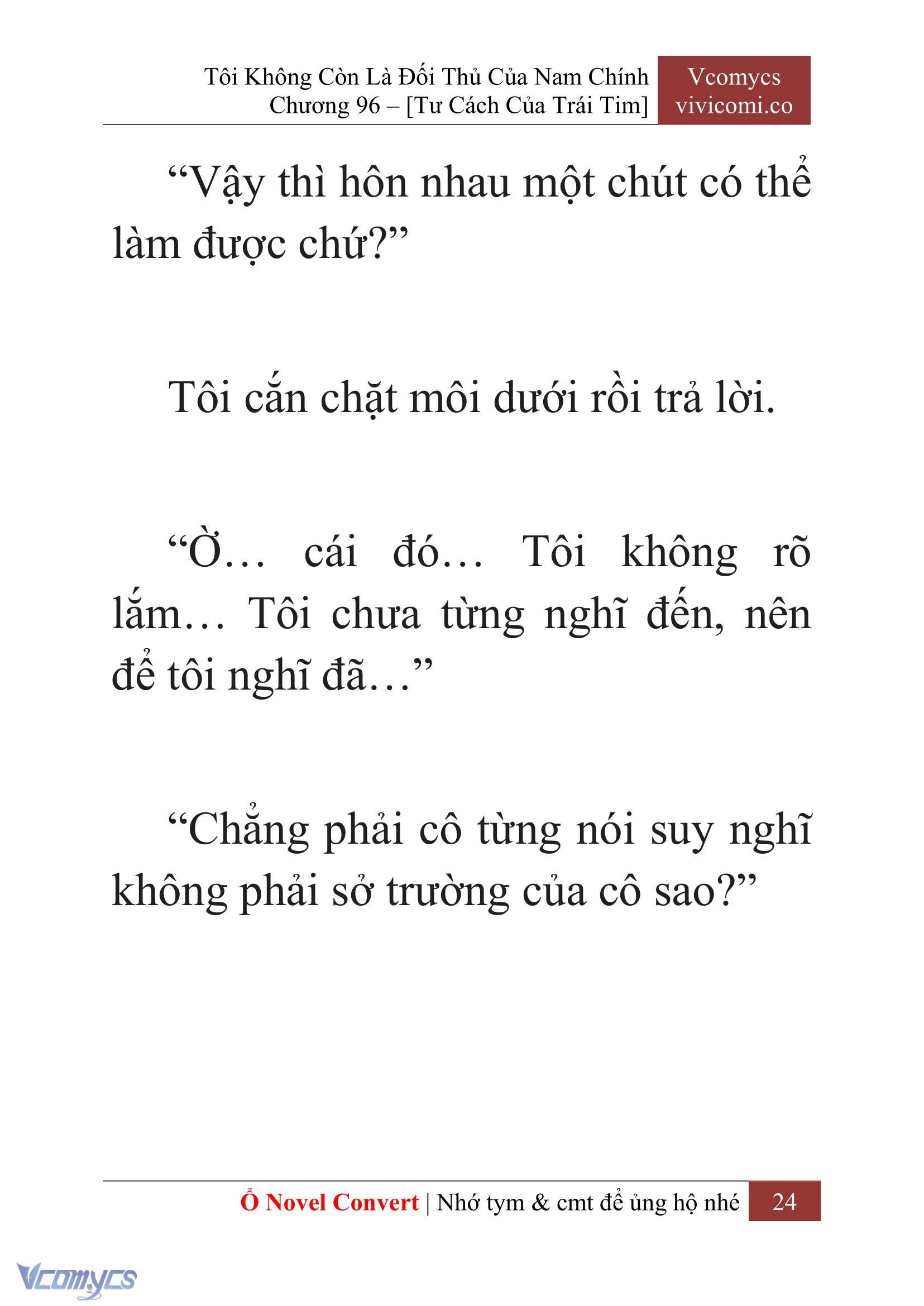 [Novel] Tôi Không Còn Là Đối Thủ Của Nam Chính Chap 96 - Trang 2