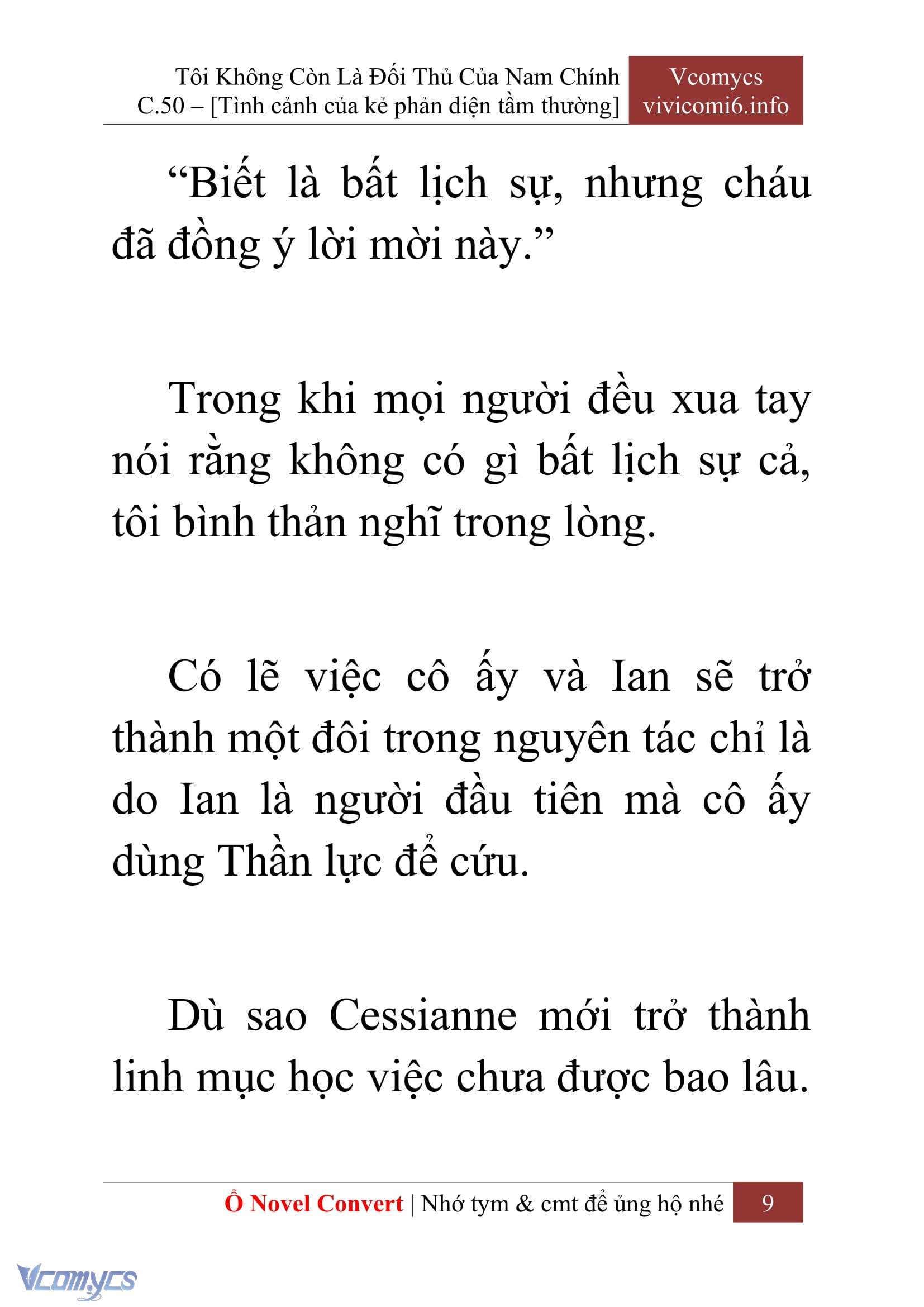 [Novel] Tôi Không Còn Là Đối Thủ Của Nam Chính Chap 50 - Trang 2
