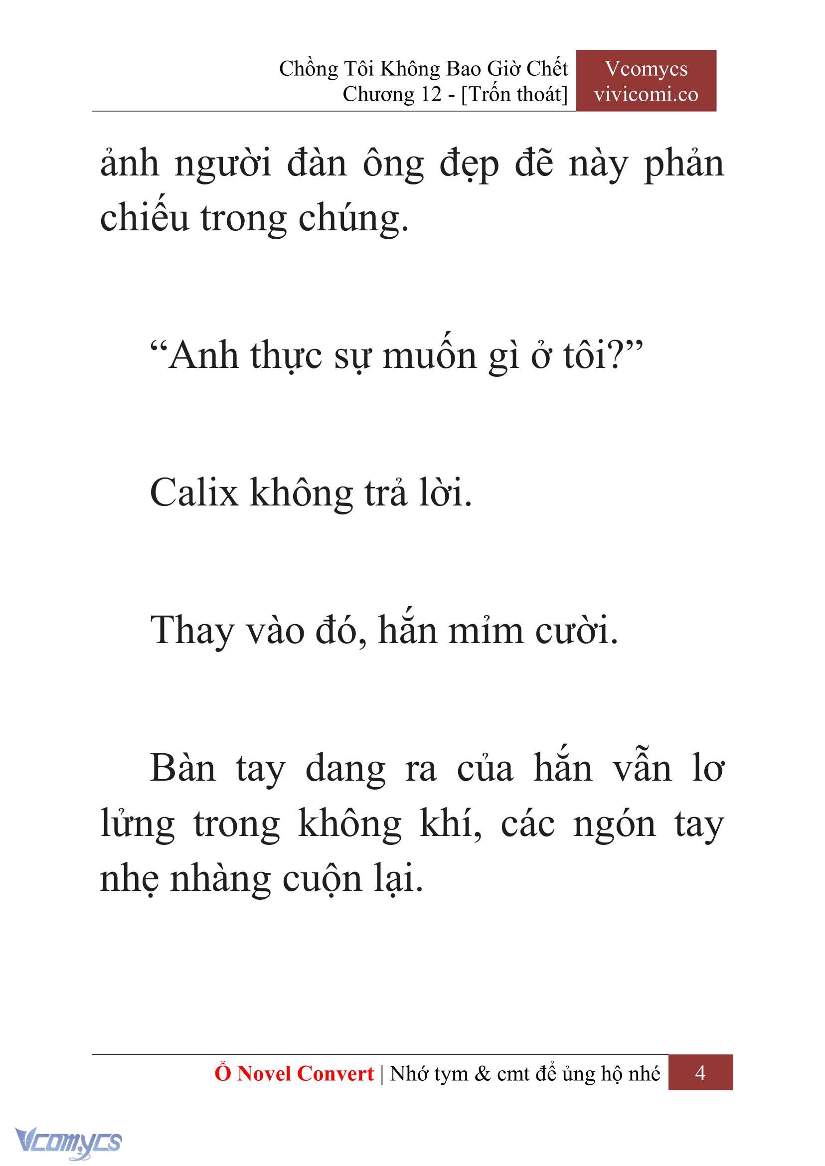 [Novel] Chồng Tôi Không Bao Giờ Chết Chap 12 - Next Chap 13
