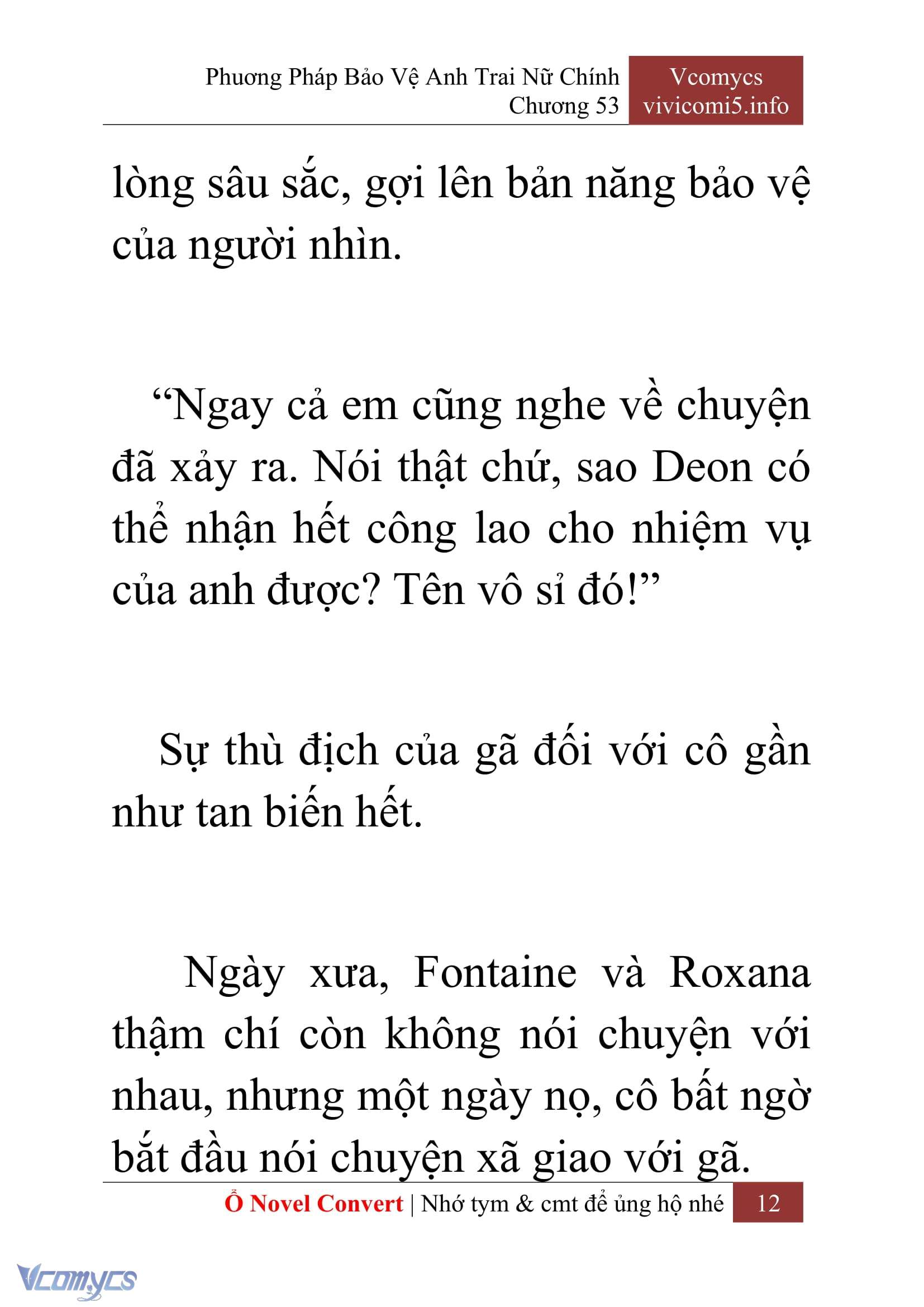 [Novel] Phương Pháp Bảo Vệ Anh Trai Nữ Chính Chap 53 - Next Chap 54