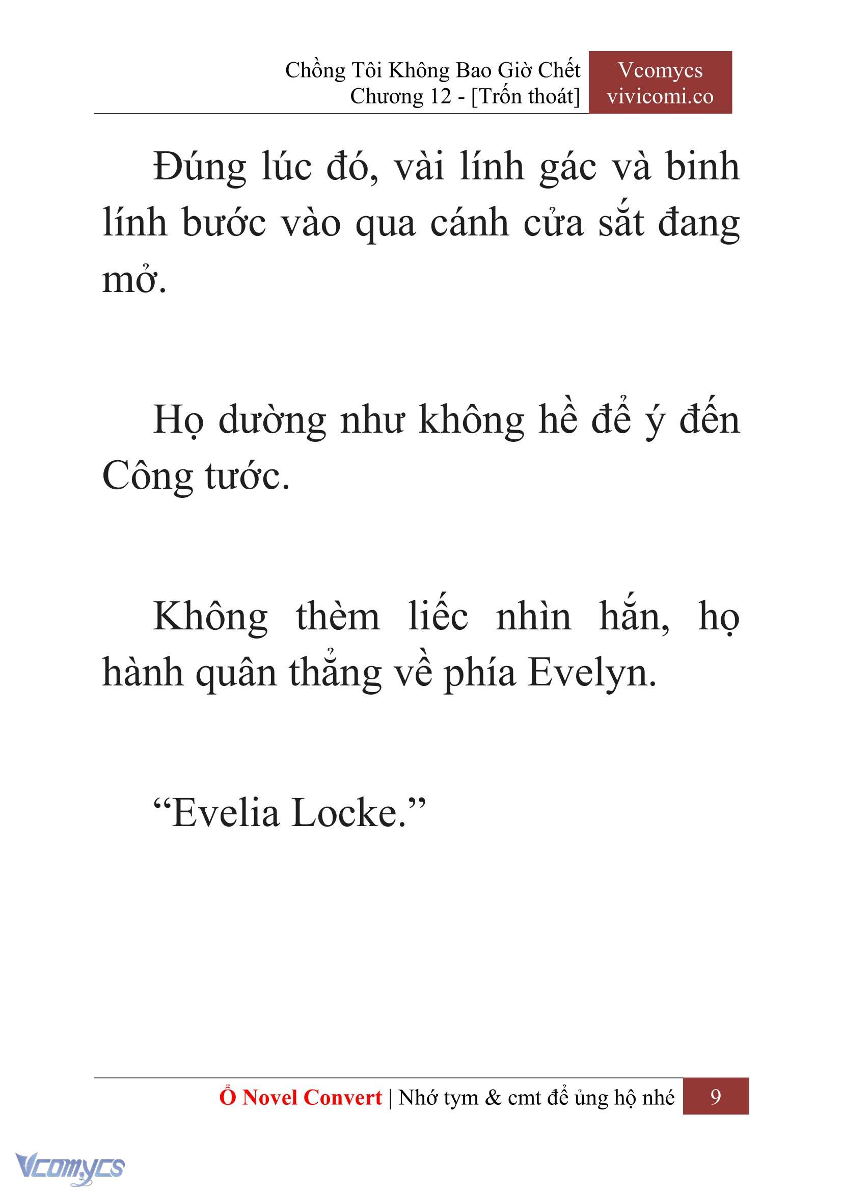 [Novel] Chồng Tôi Không Bao Giờ Chết Chap 12 - Next Chap 13