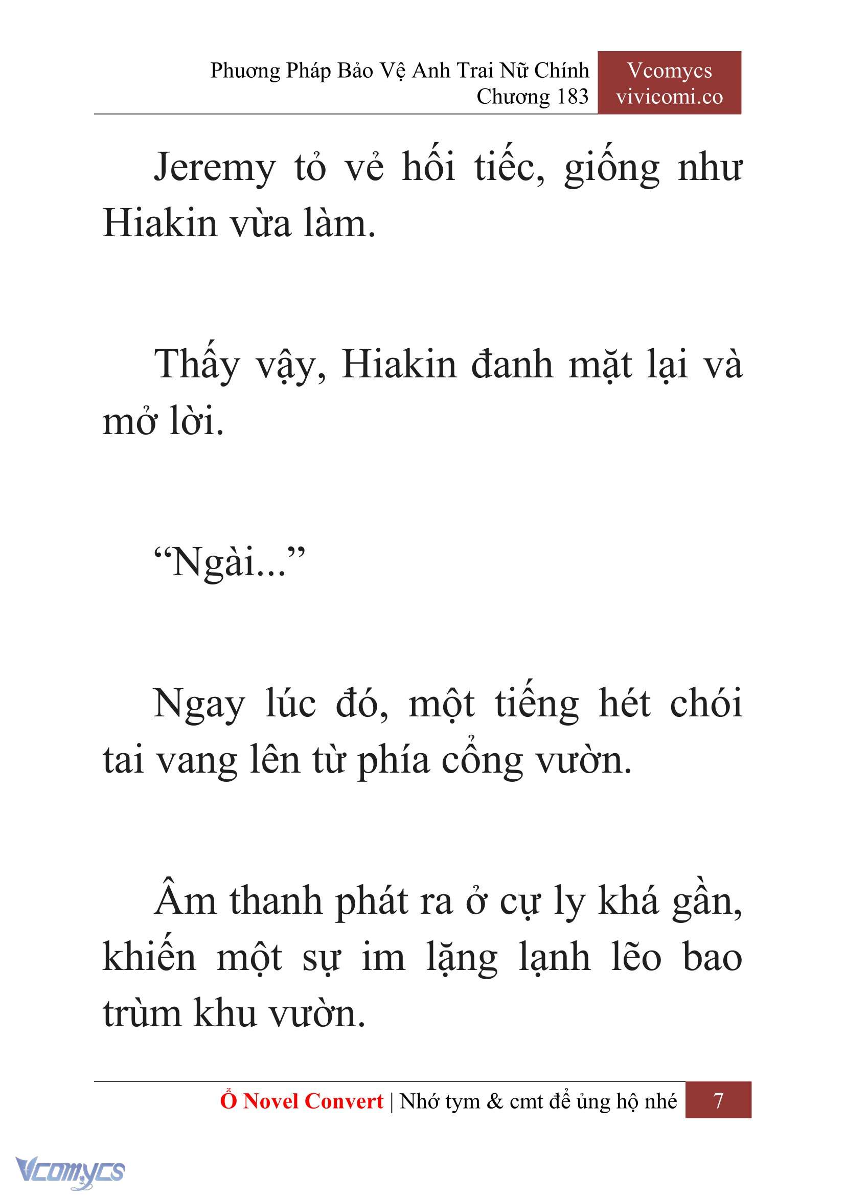 [Novel] Phương Pháp Bảo Vệ Anh Trai Nữ Chính Chap 183 - Next Chap 184