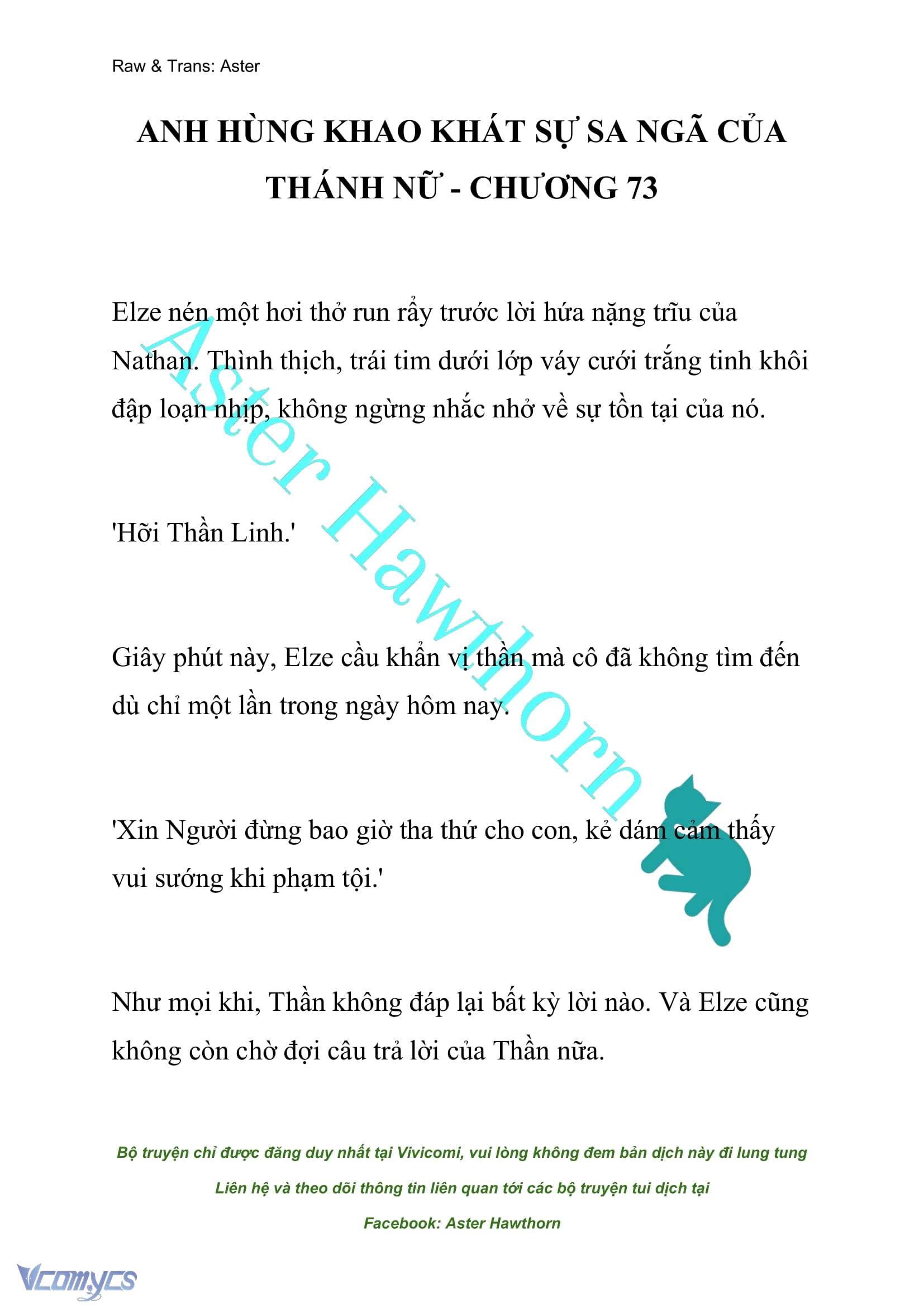 [NOVEL] Anh Hùng Khao Khát Sự Sa Ngã Của Thánh Nữ Chap 73 - Next Chap 74