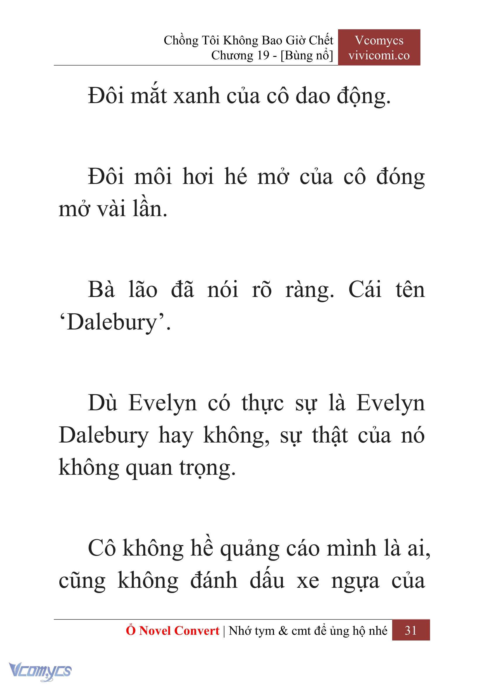[Novel] Chồng Tôi Không Bao Giờ Chết Chap 19 - Trang 2