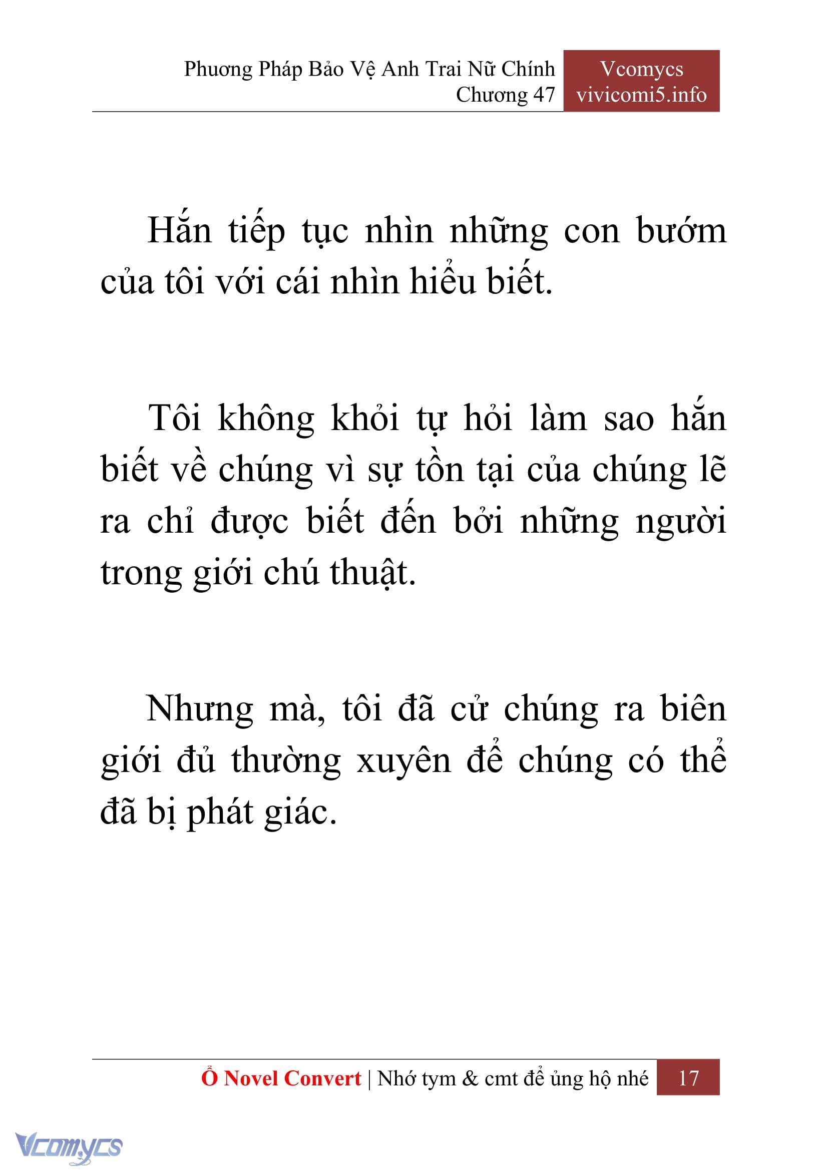 [Novel] Phương Pháp Bảo Vệ Anh Trai Nữ Chính Chap 47 - Next Chap 48