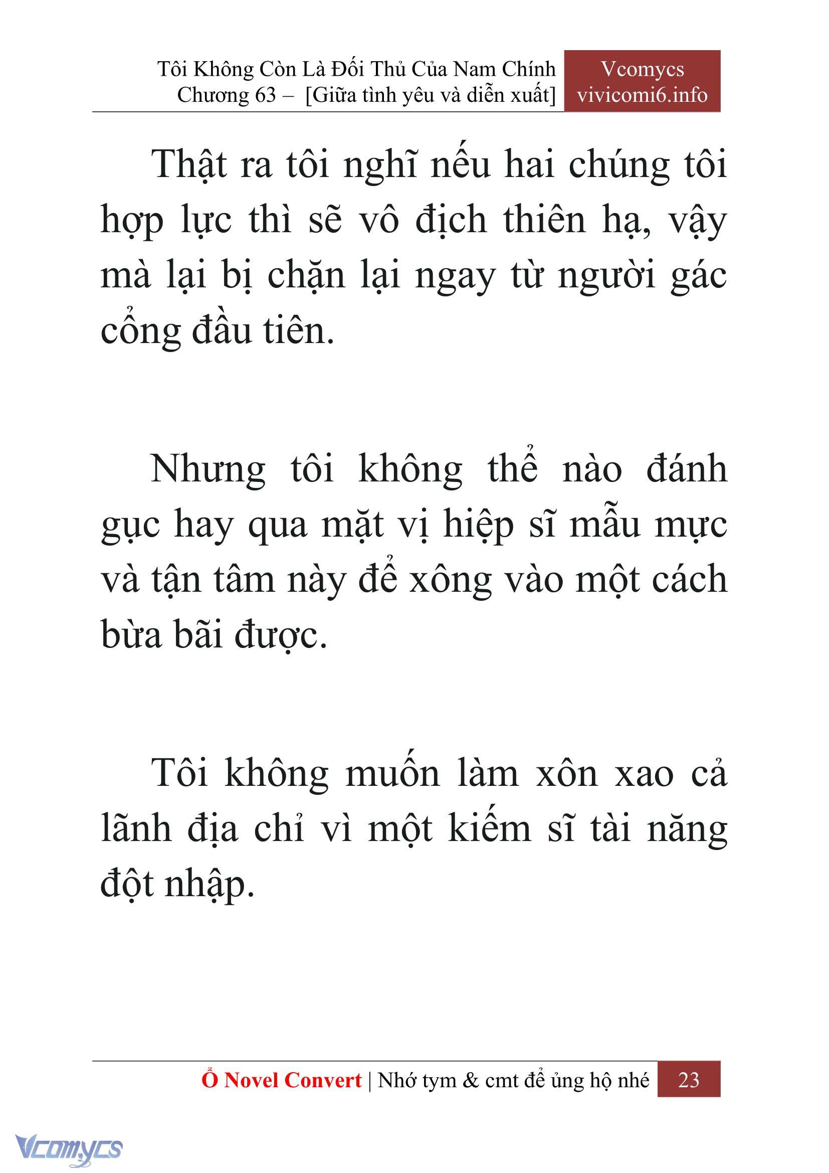 [Novel] Tôi Không Còn Là Đối Thủ Của Nam Chính Chap 63 - Trang 2