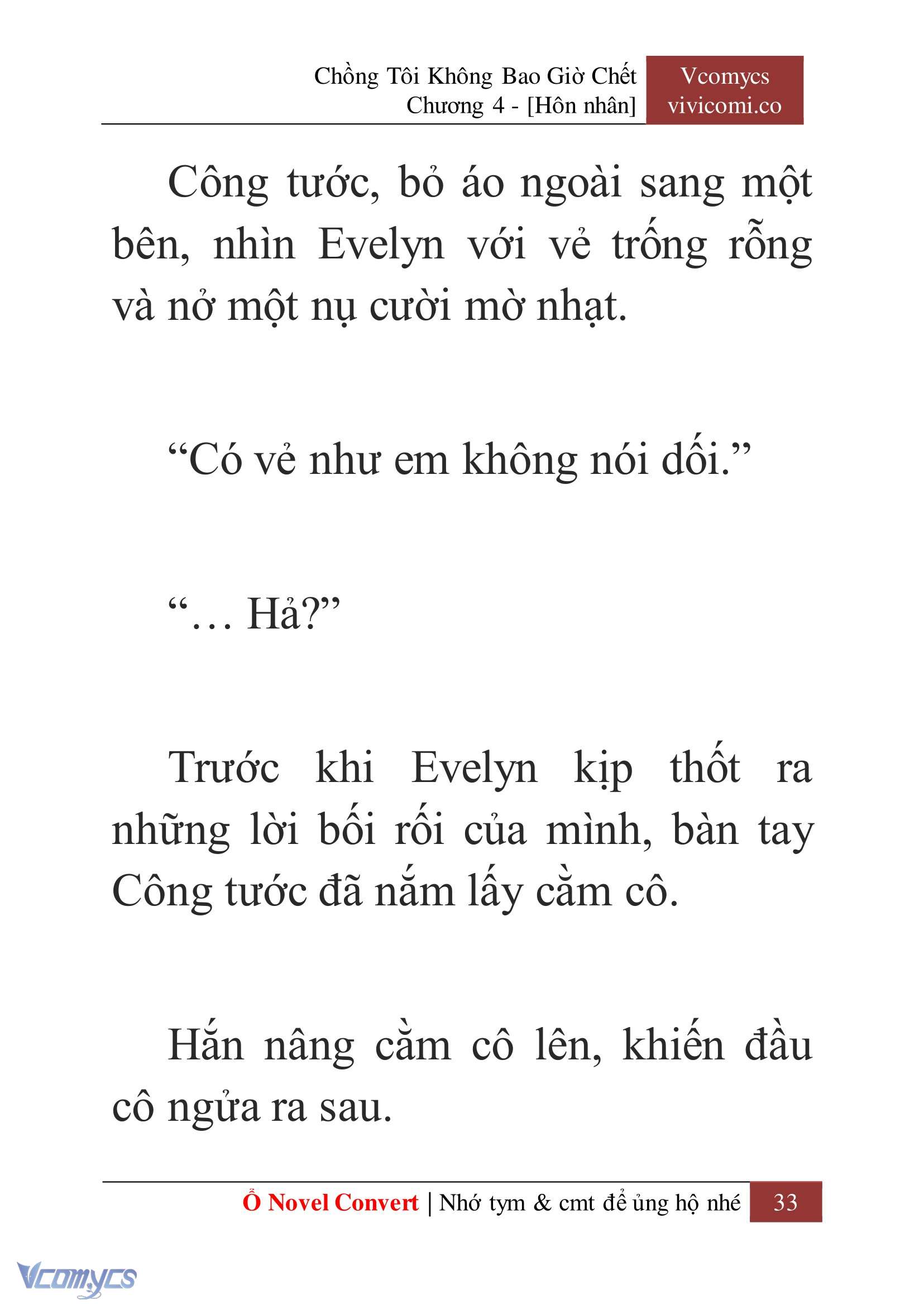 [Novel] Chồng Tôi Không Bao Giờ Chết Chap 4 - Next Chap 5