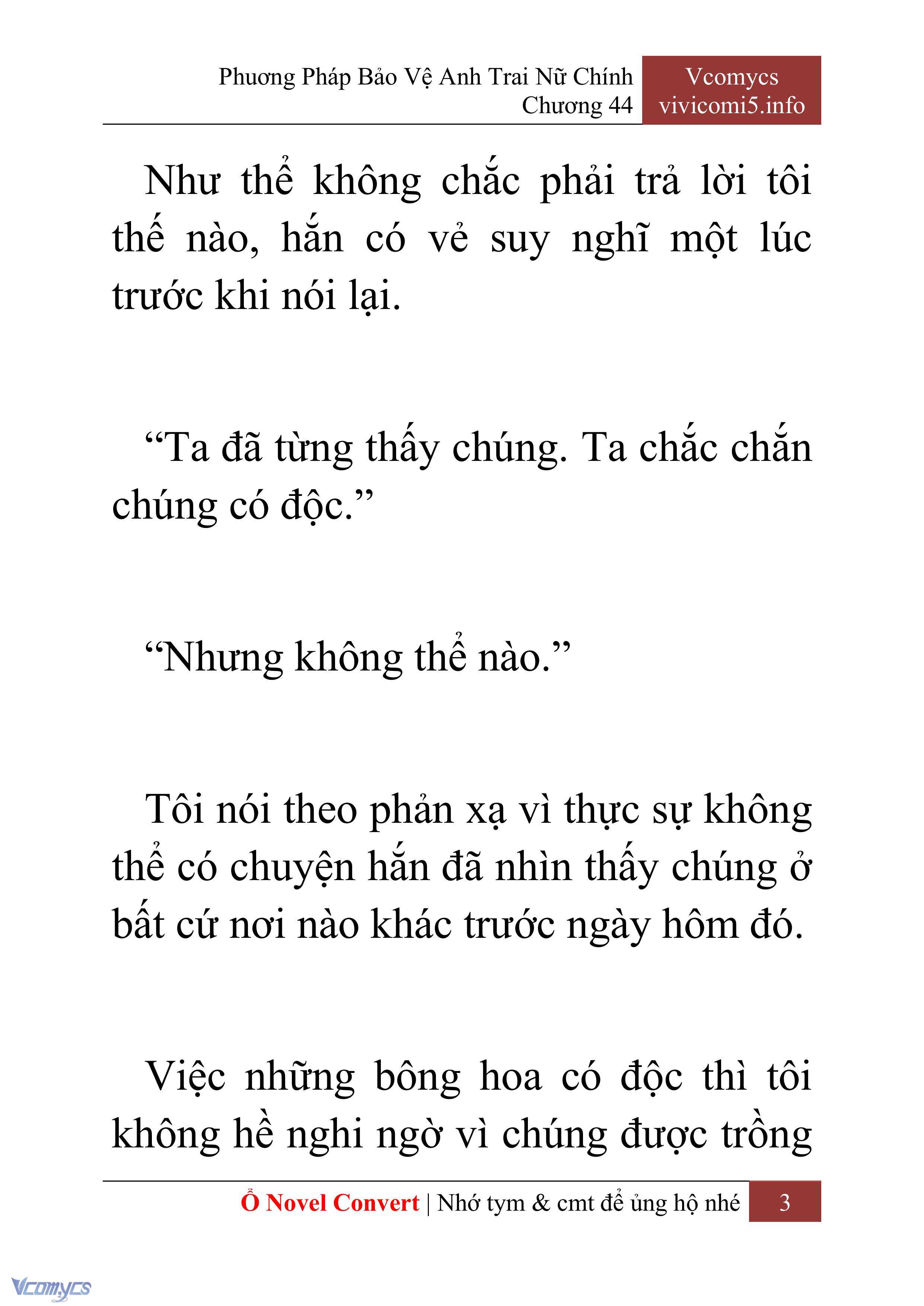 [Novel] Phương Pháp Bảo Vệ Anh Trai Nữ Chính Chap 44 - Next Chap 45