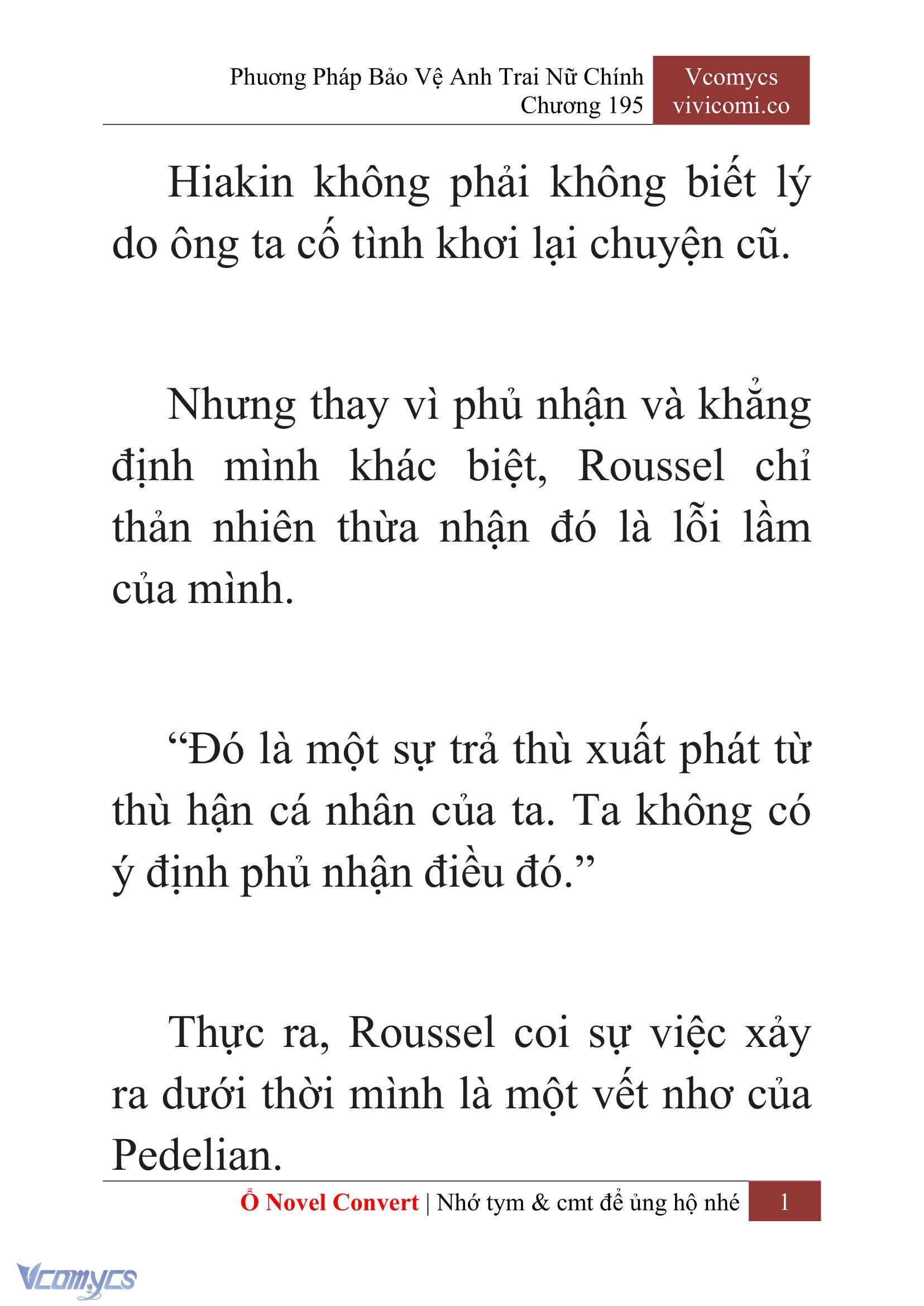 [Novel] Phương Pháp Bảo Vệ Anh Trai Nữ Chính Chap 195 - Next Chap 196