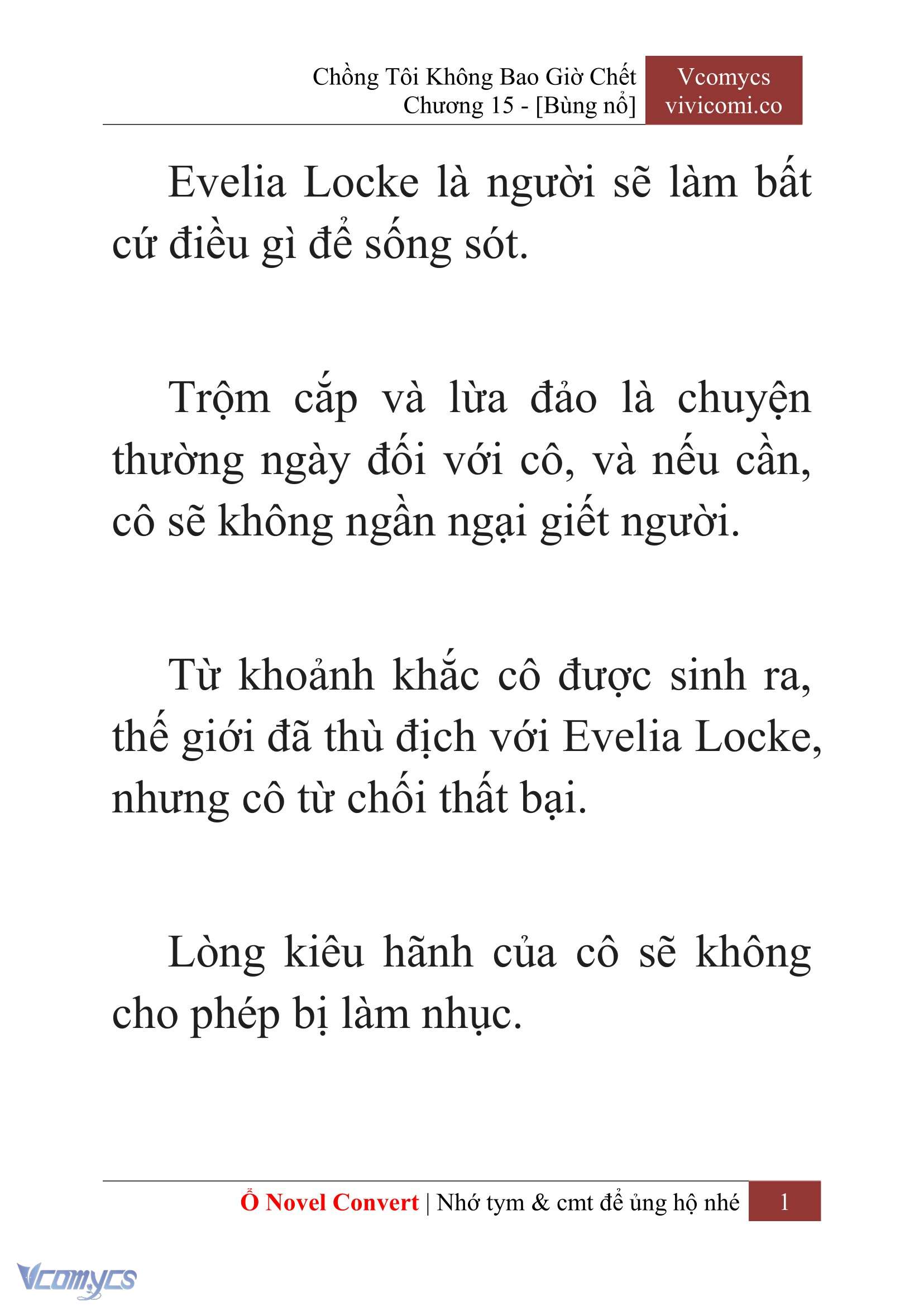 [Novel] Chồng Tôi Không Bao Giờ Chết Chap 15 - Trang 2