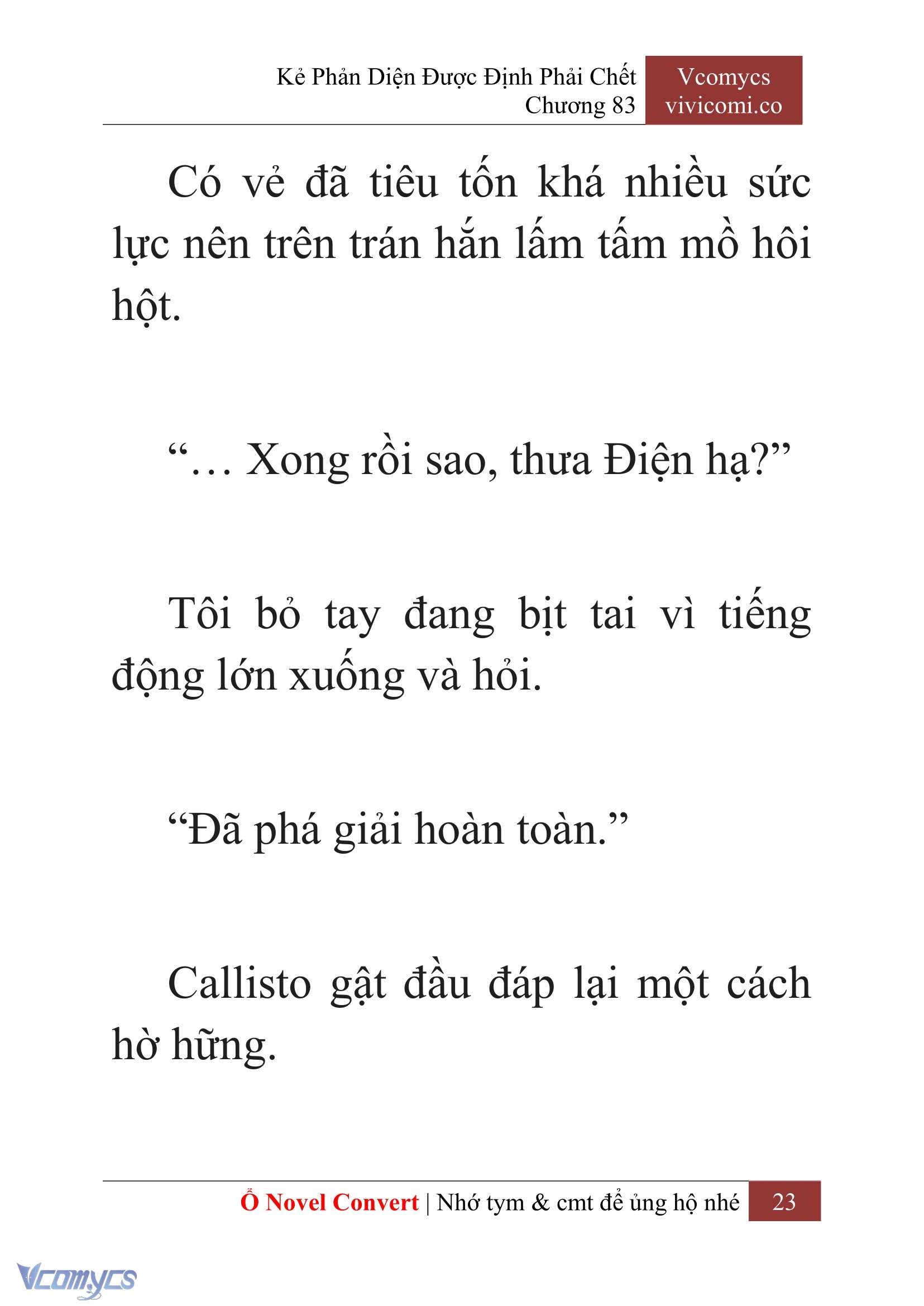 [Novel] Kẻ Phản Diện Được Định Phải Chết Chap 83 - Next Chap 84