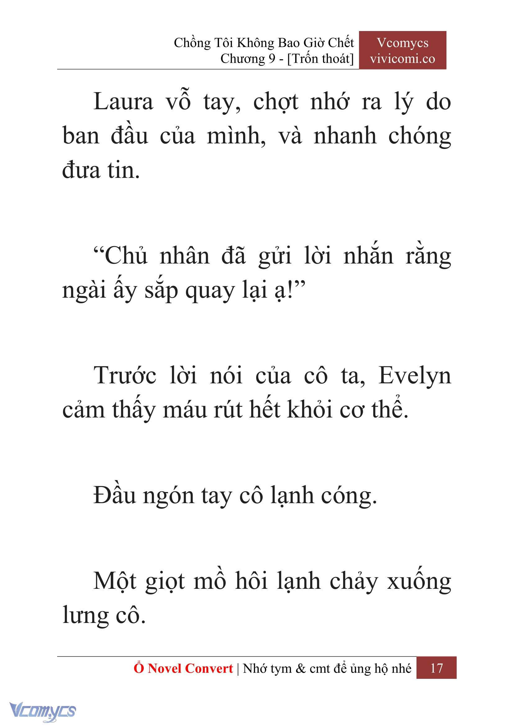 [Novel] Chồng Tôi Không Bao Giờ Chết Chap 9 - Next Chap 10