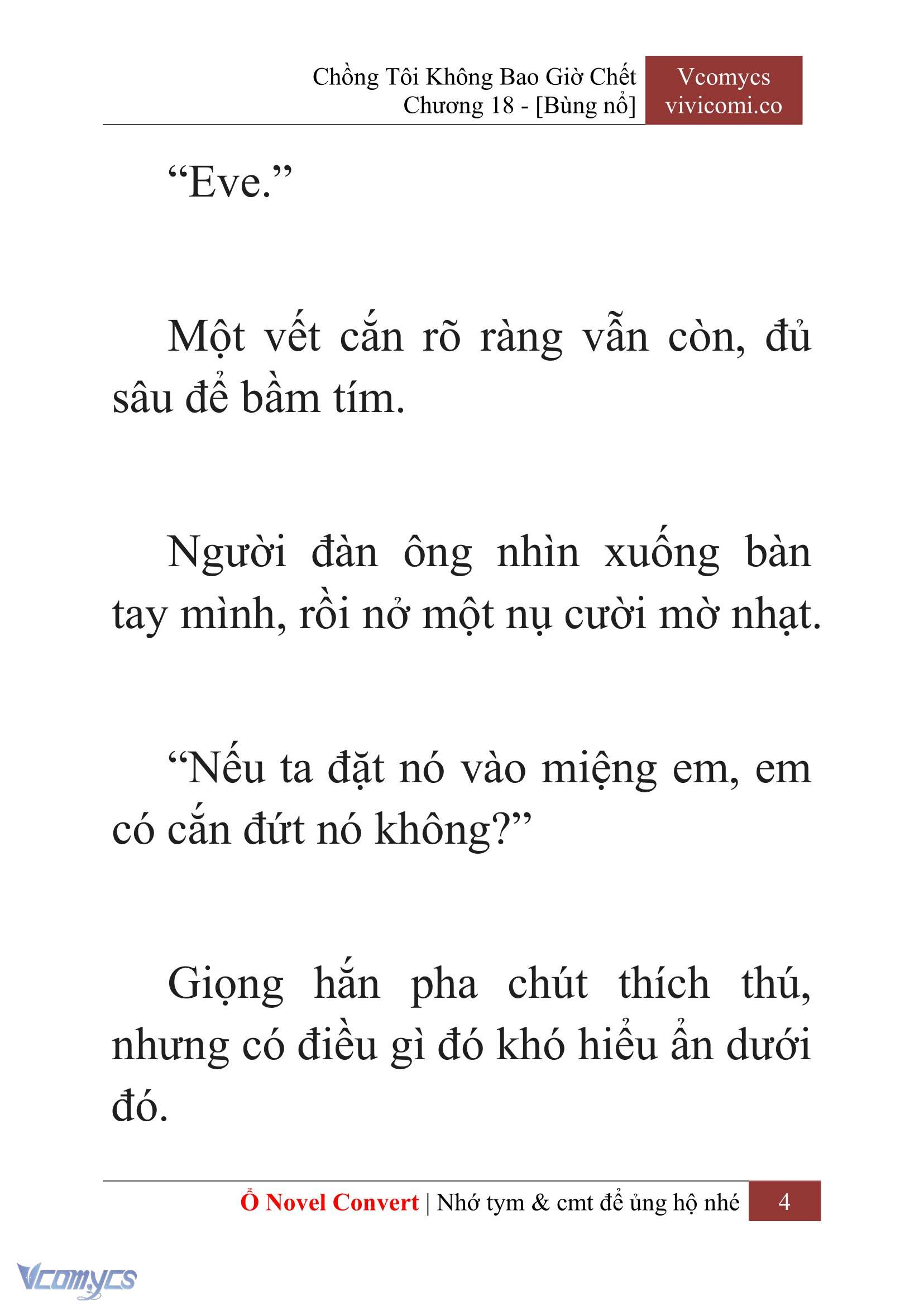 [Novel] Chồng Tôi Không Bao Giờ Chết Chap 18 - Trang 2