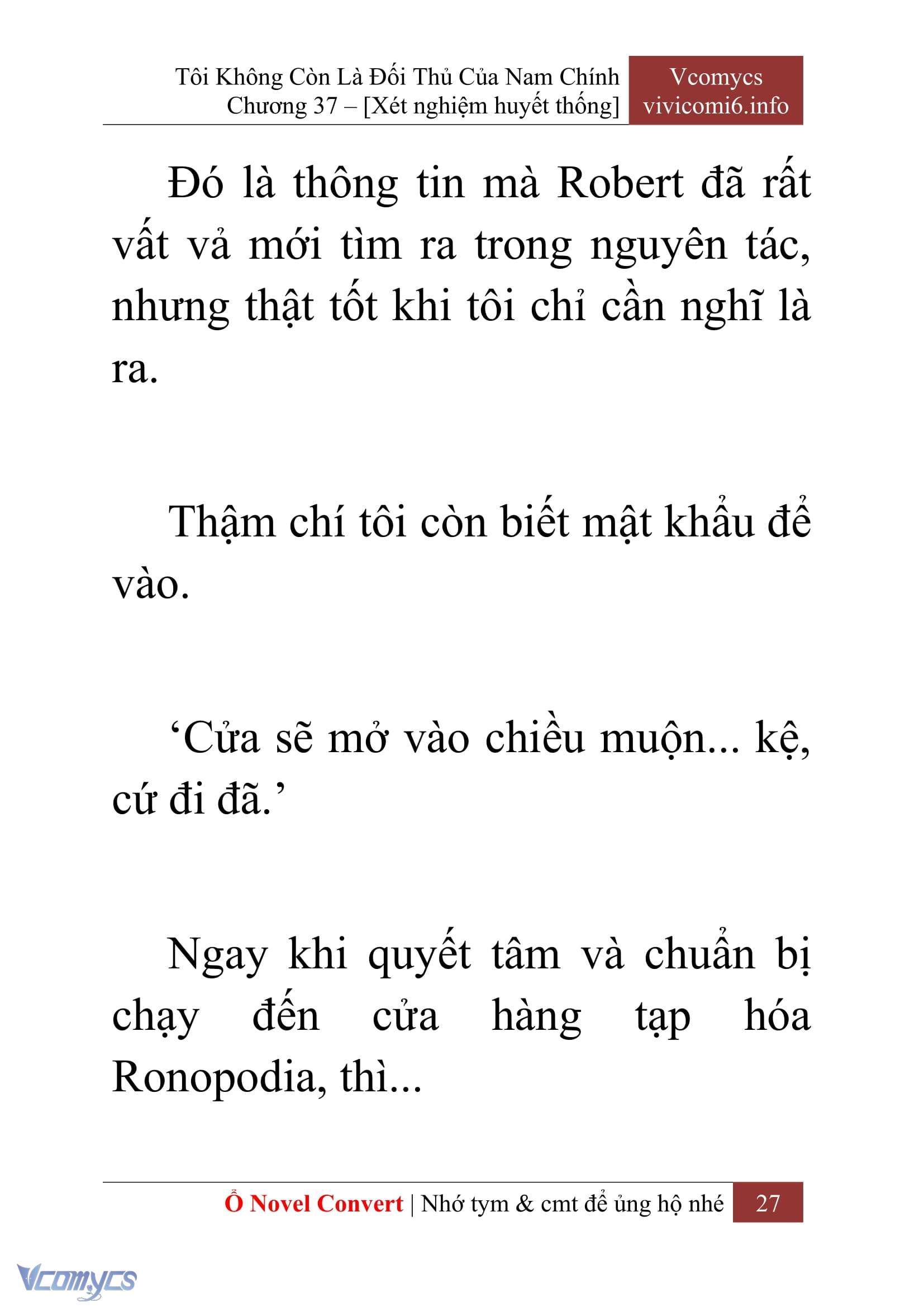 [Novel] Tôi Không Còn Là Đối Thủ Của Nam Chính Chap 37 - Trang 2