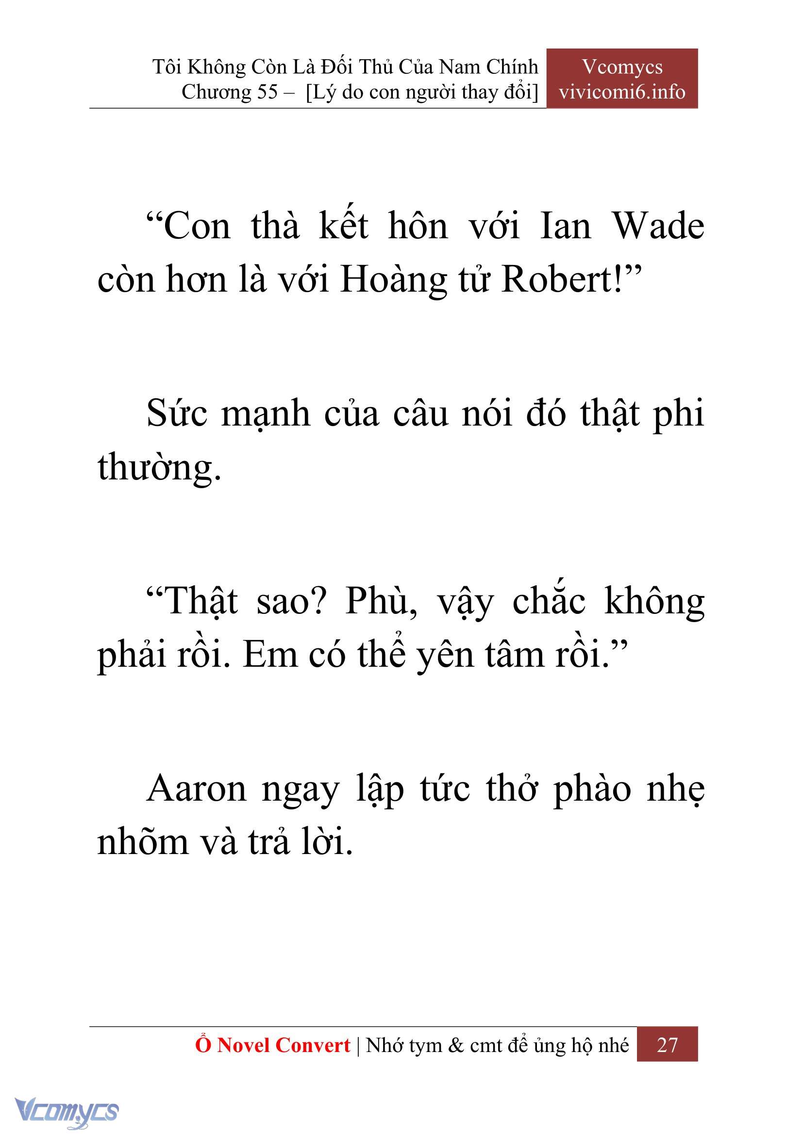 [Novel] Tôi Không Còn Là Đối Thủ Của Nam Chính Chap 55 - Trang 2