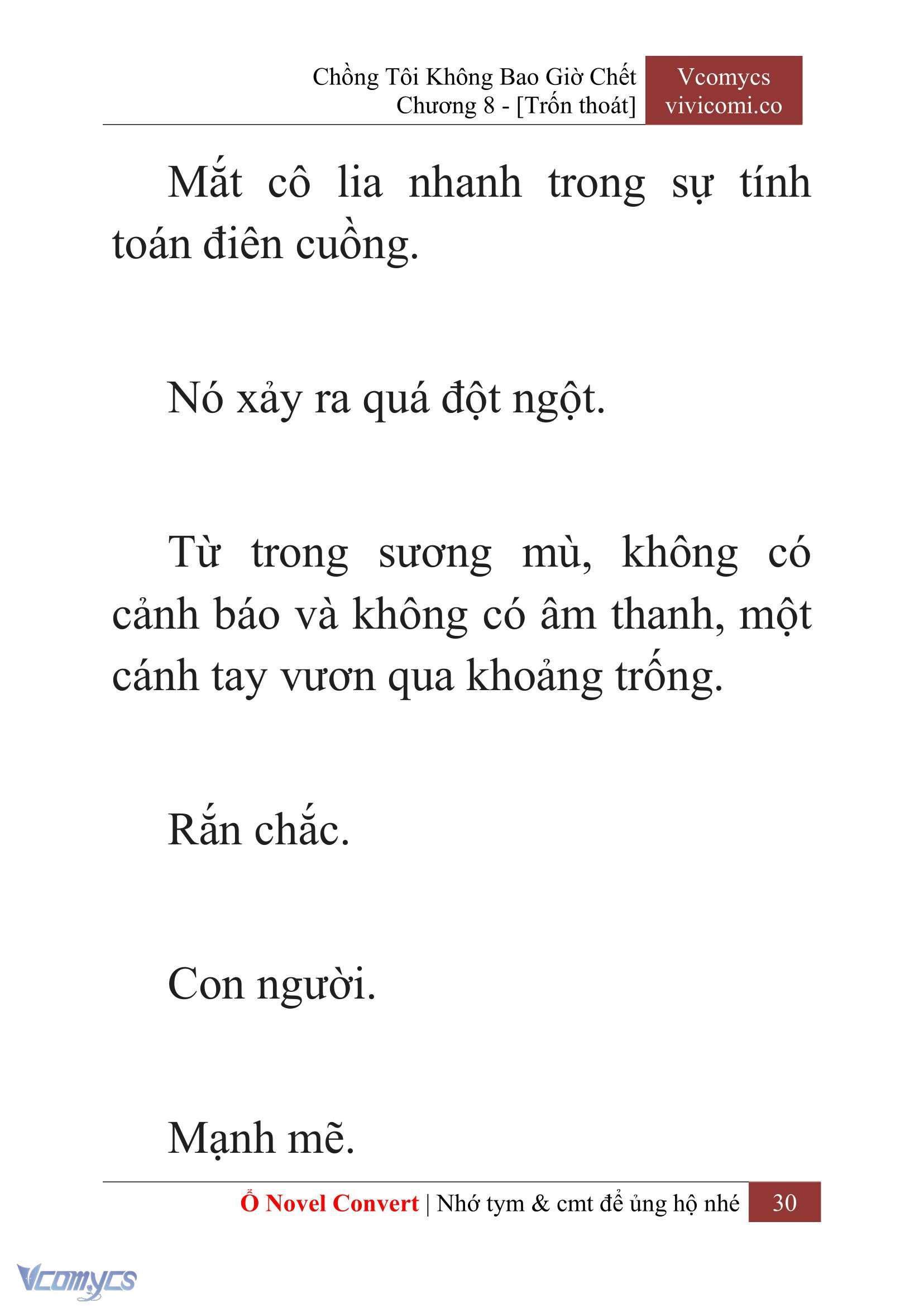 [Novel] Chồng Tôi Không Bao Giờ Chết Chap 8 - Next Chap 9