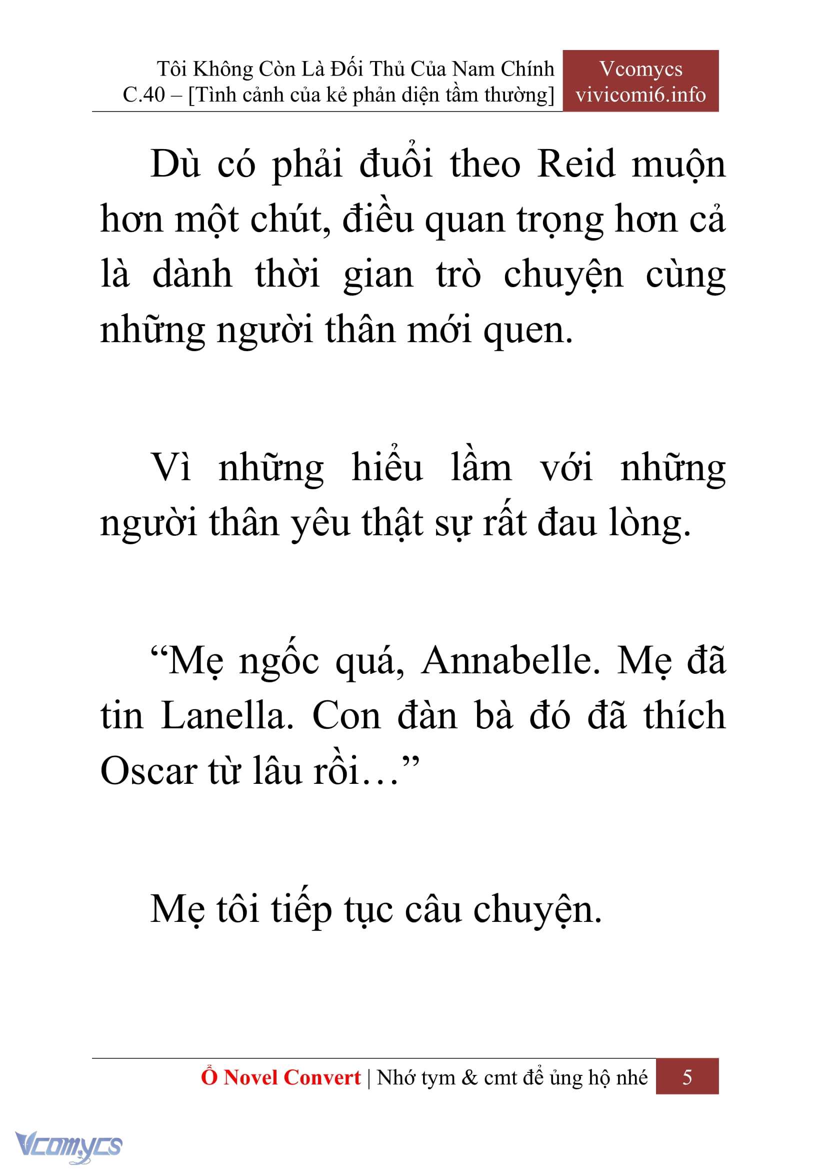[Novel] Tôi Không Còn Là Đối Thủ Của Nam Chính Chap 40 - Trang 2
