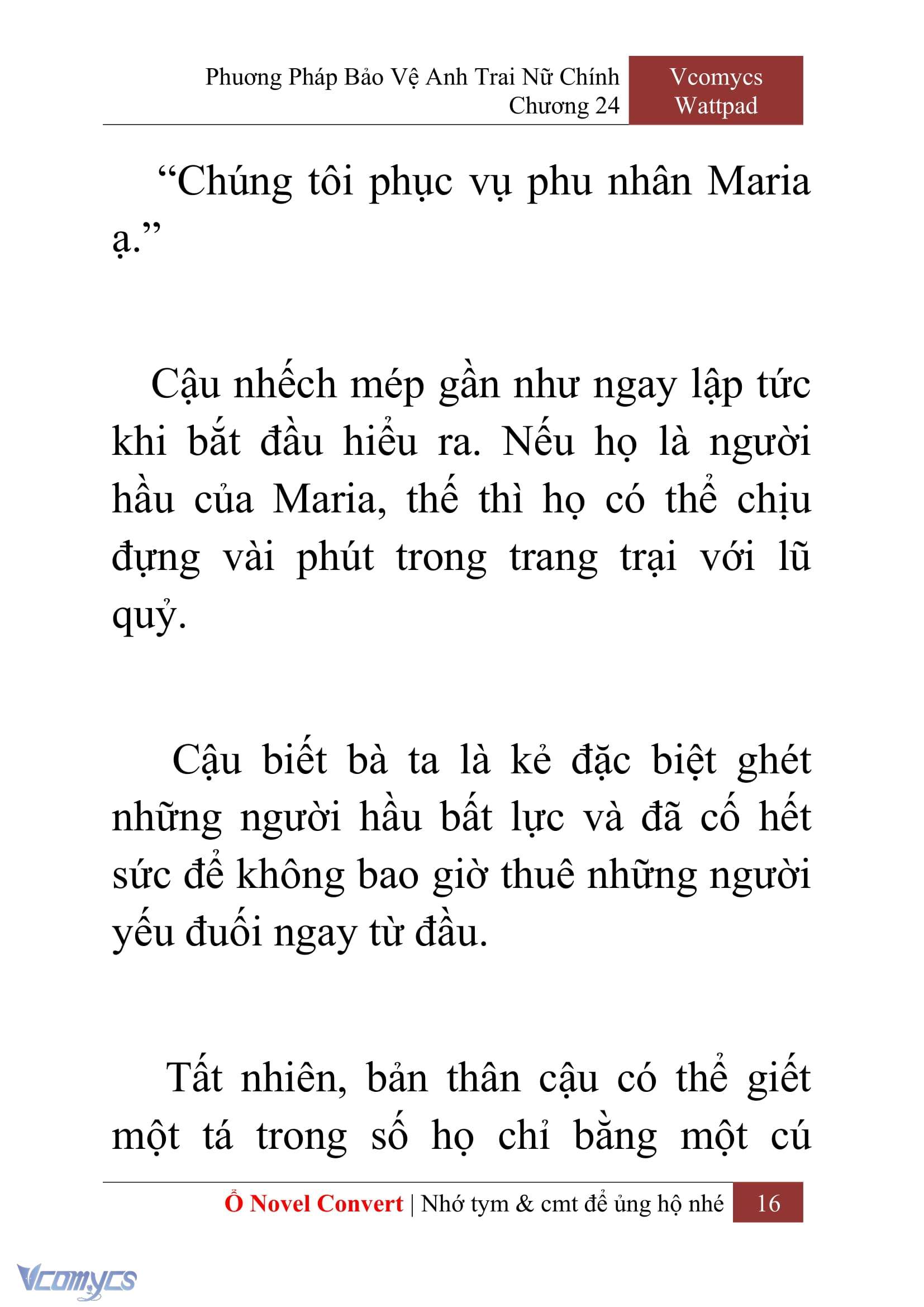 [Novel] Phương Pháp Bảo Vệ Anh Trai Nữ Chính Chap 24 - Next Chap 25