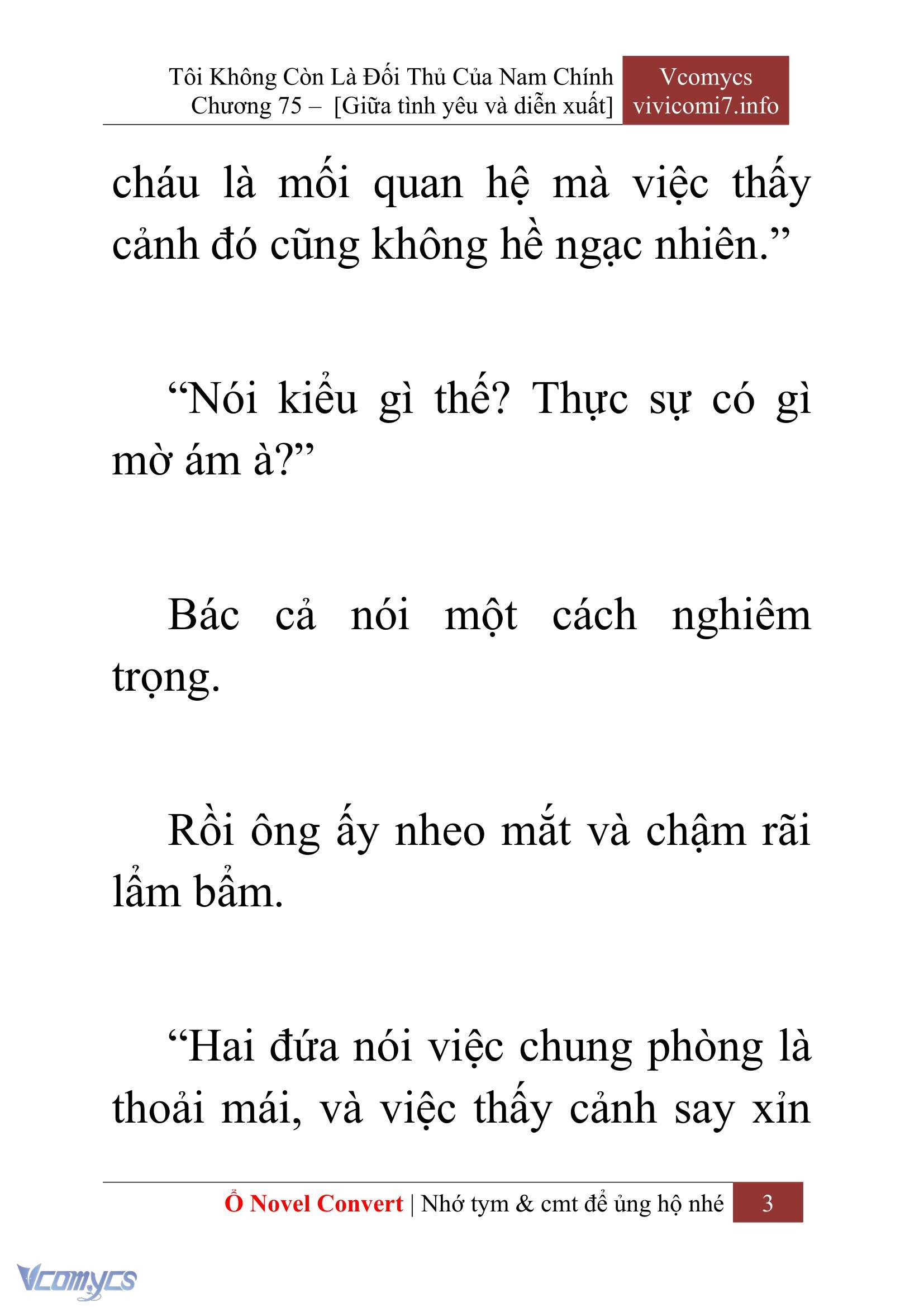 [Novel] Tôi Không Còn Là Đối Thủ Của Nam Chính Chap 75 - Trang 2