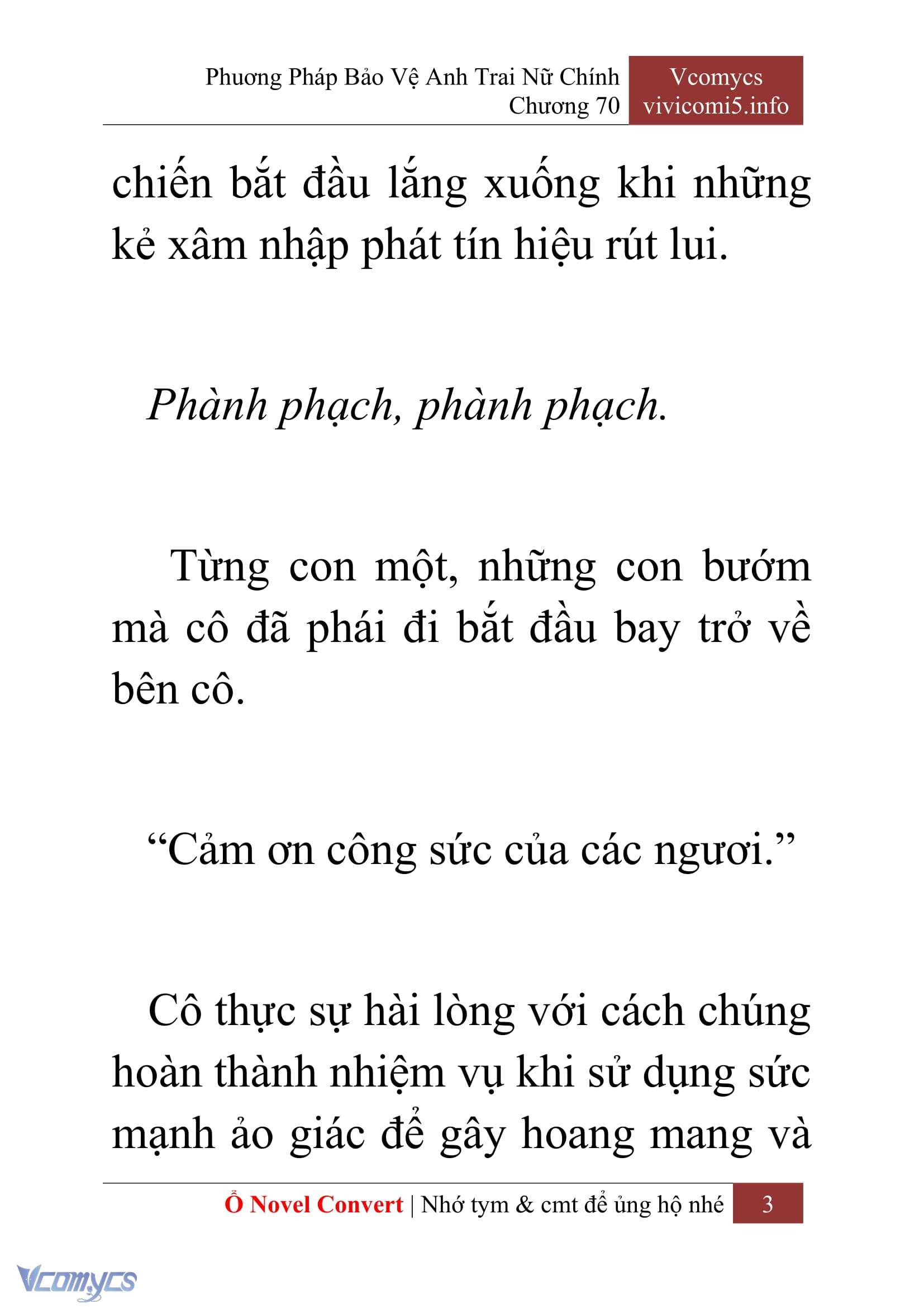 [Novel] Phương Pháp Bảo Vệ Anh Trai Nữ Chính Chap 70 - Next Chap 71