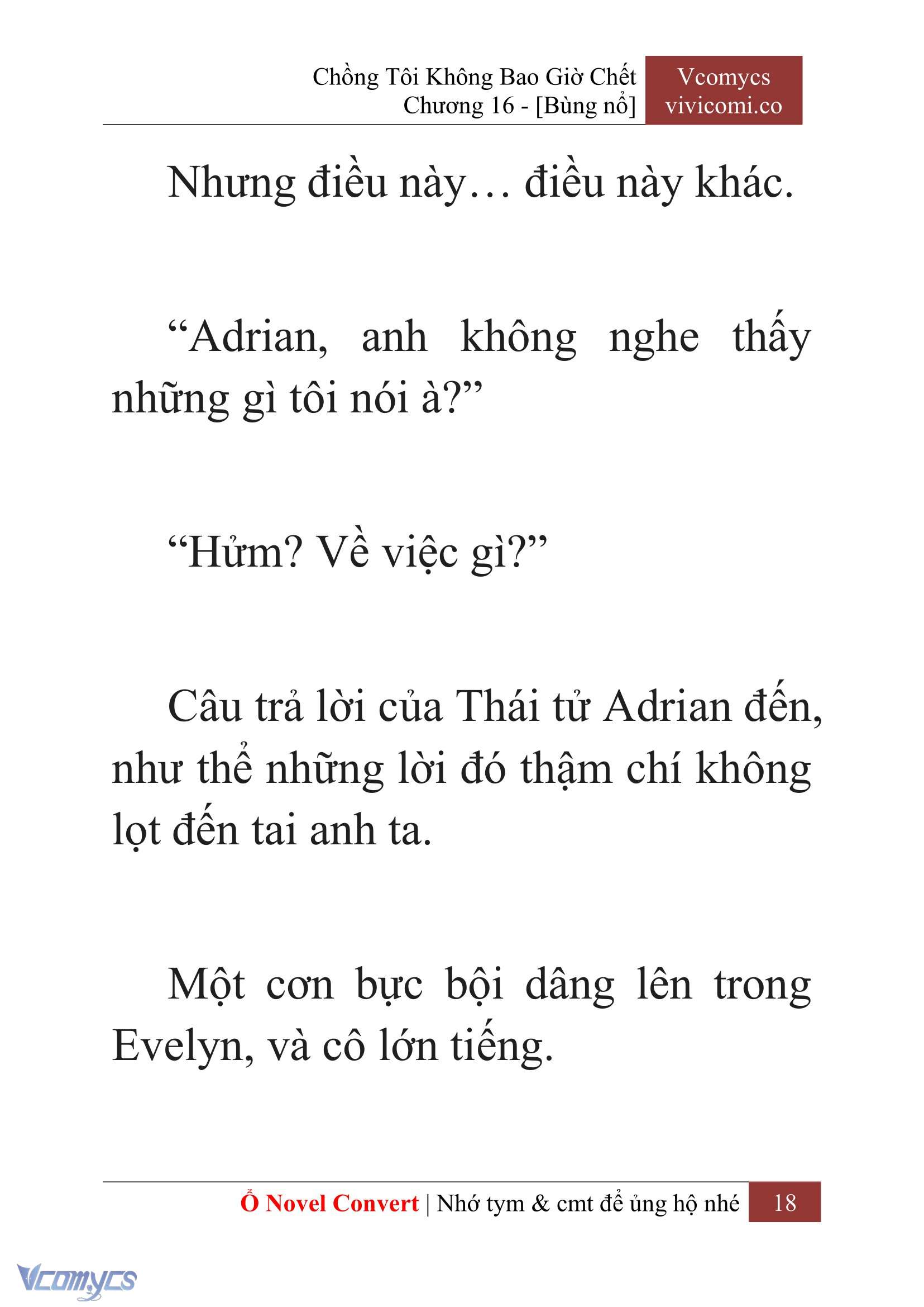 [Novel] Chồng Tôi Không Bao Giờ Chết Chap 16 - Trang 2
