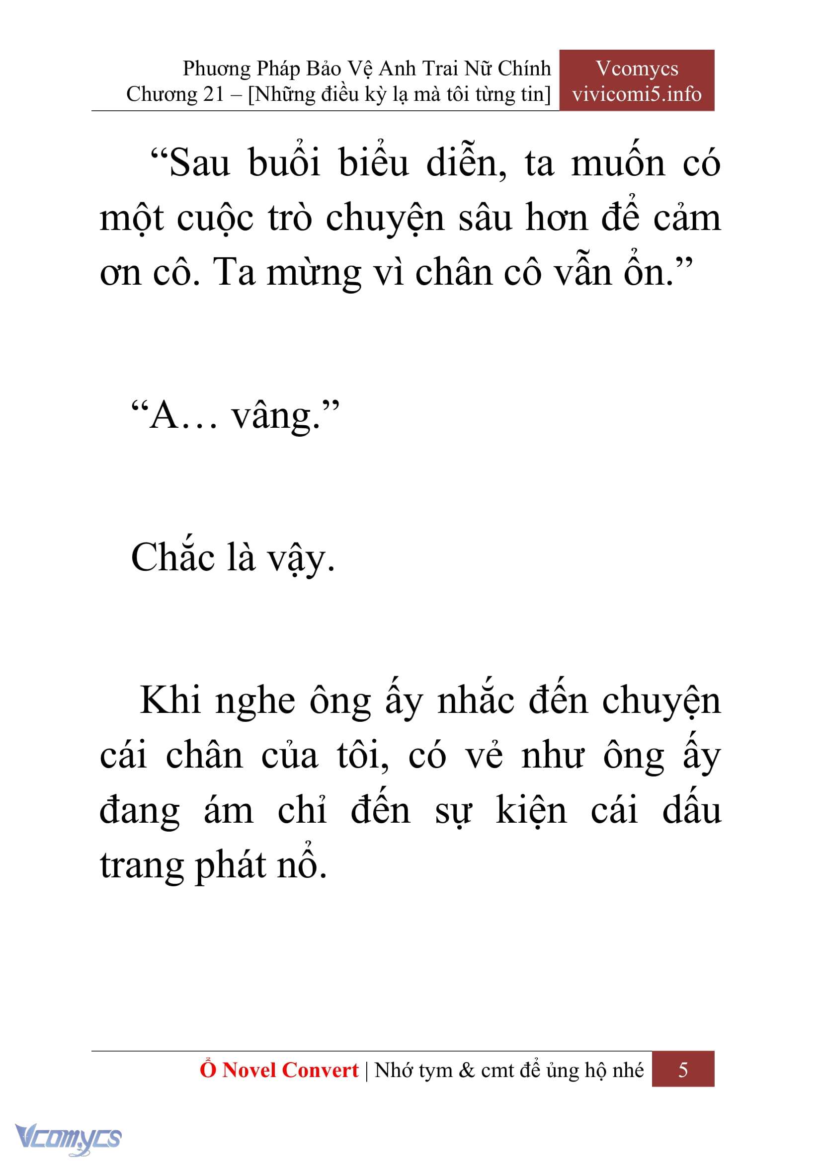 [Novel] Tôi Không Còn Là Đối Thủ Của Nam Chính Chap 21 - Trang 2