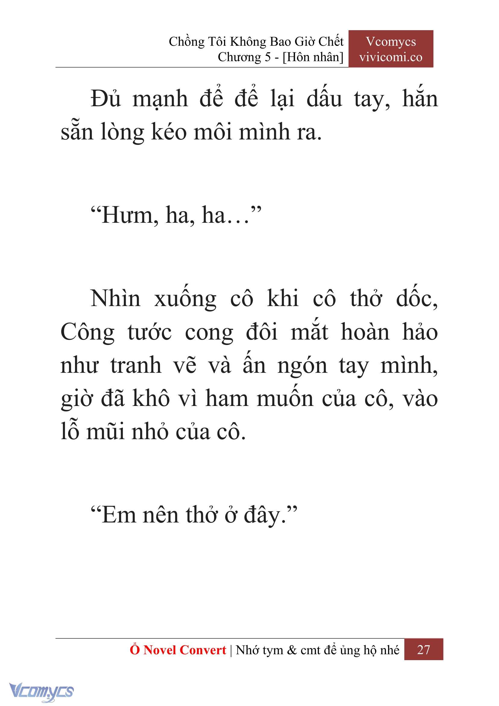 [Novel] Chồng Tôi Không Bao Giờ Chết Chap 5 - Next Chap 6