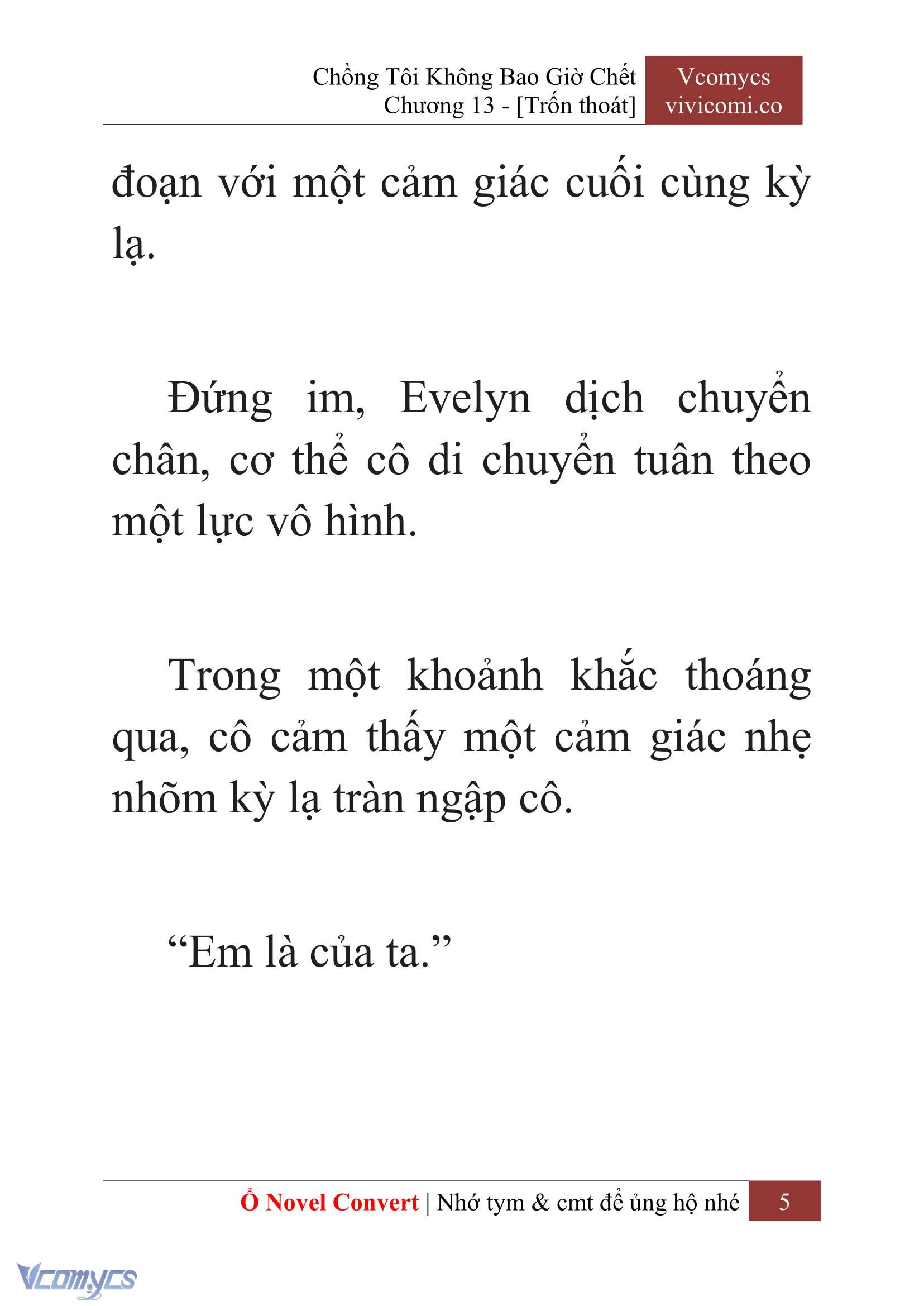 [Novel] Chồng Tôi Không Bao Giờ Chết Chap 13 - Next Chap 14