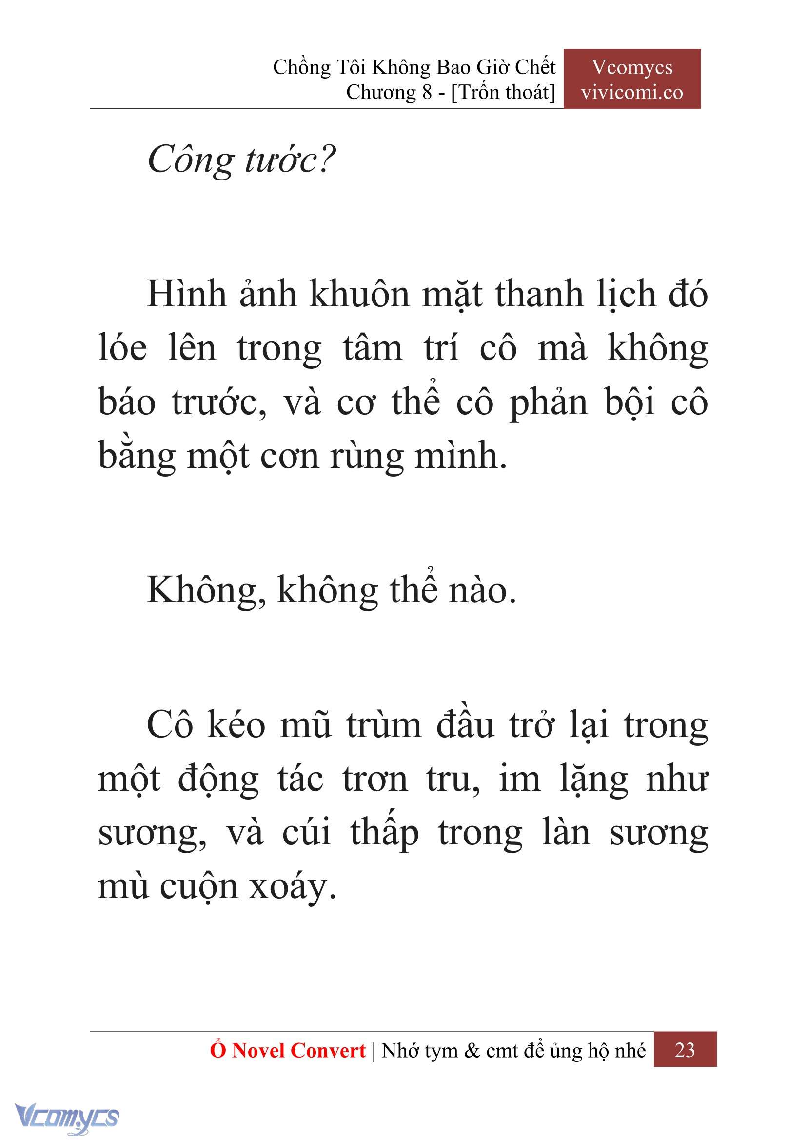 [Novel] Chồng Tôi Không Bao Giờ Chết Chap 8 - Next Chap 9