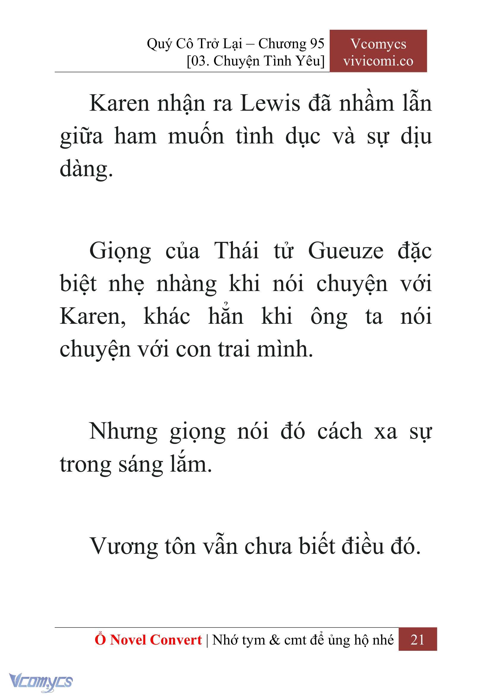 [Novel] Quý Cô Trở Lại Chap 95 - Next Chap 96