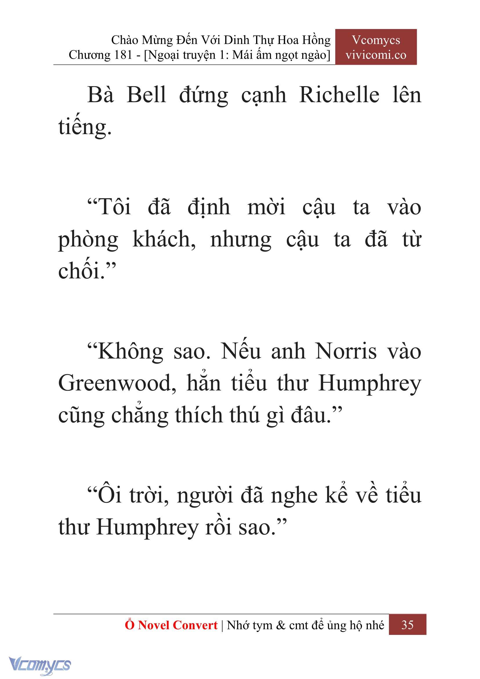 [Novel] Chào Mừng Đến Với Dinh Thự Hoa Hồng Chap 181 - Trang 2