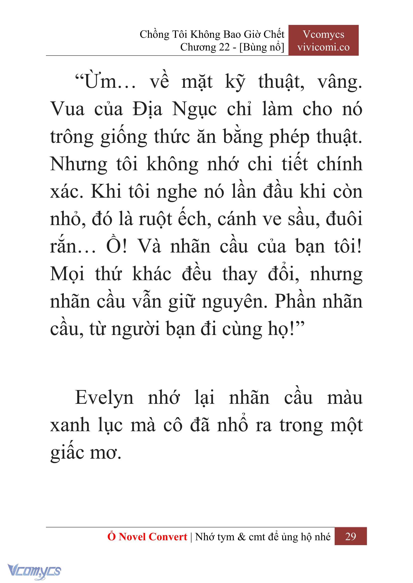 [Novel] Chồng Tôi Không Bao Giờ Chết Chap 22 - Trang 2