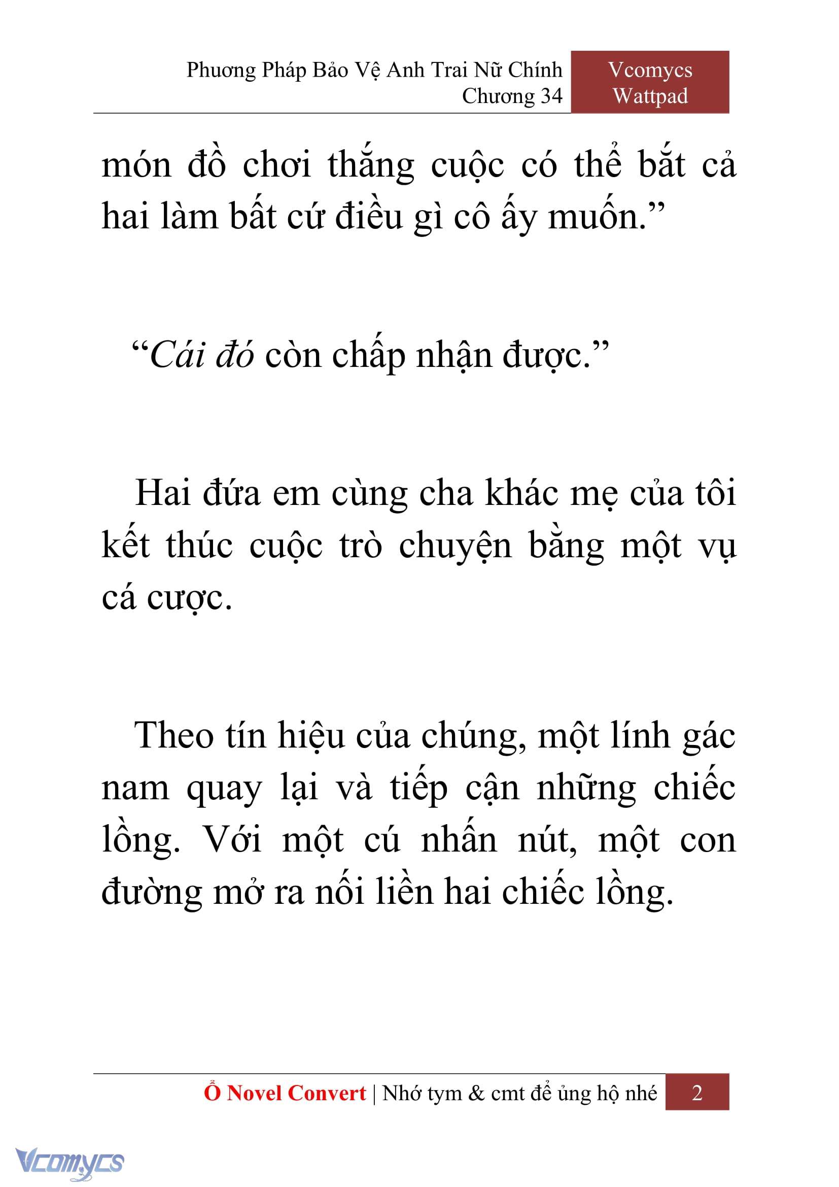 [Novel] Phương Pháp Bảo Vệ Anh Trai Nữ Chính Chap 34 - Next Chap 35