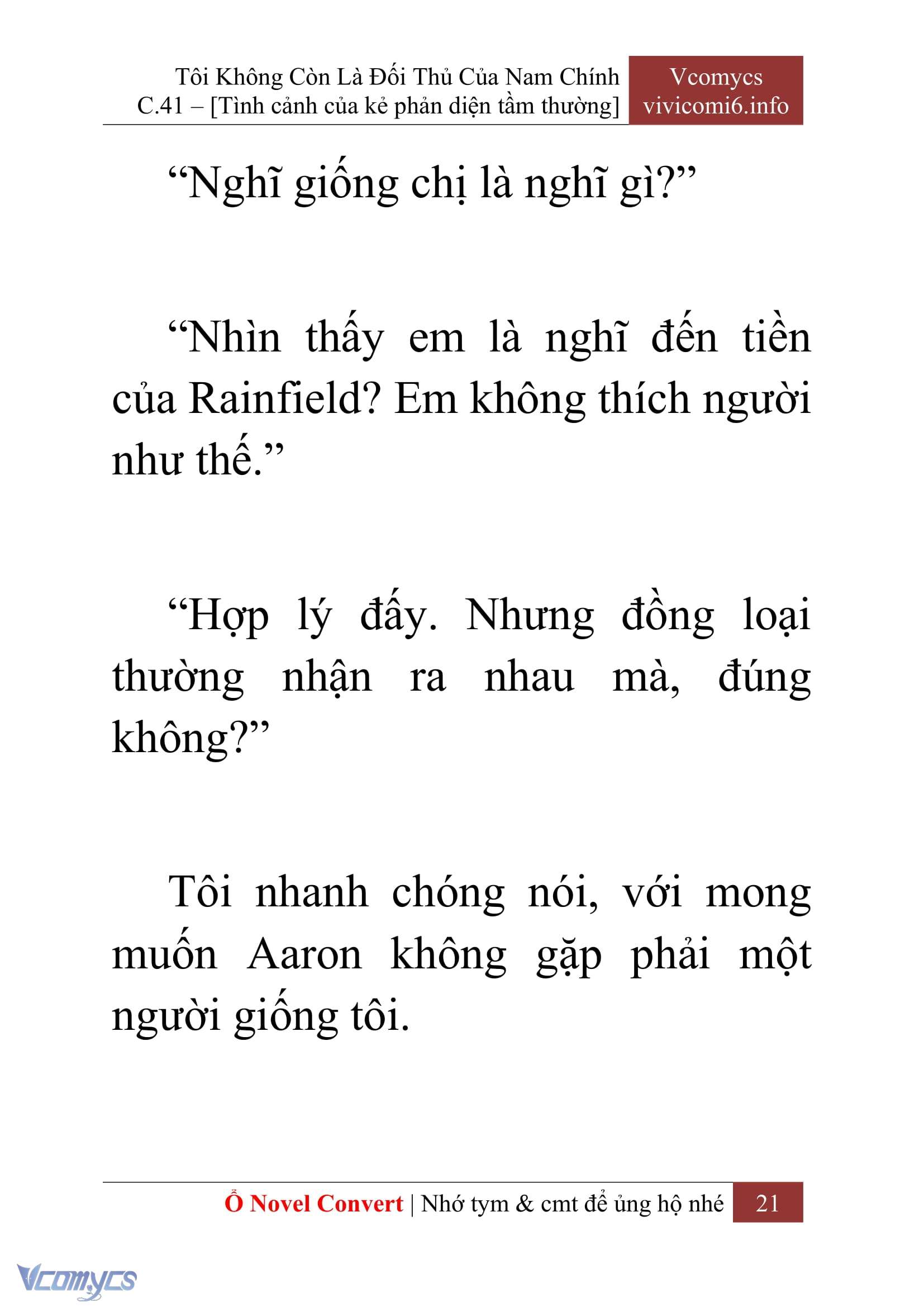 [Novel] Tôi Không Còn Là Đối Thủ Của Nam Chính Chap 41 - Trang 2
