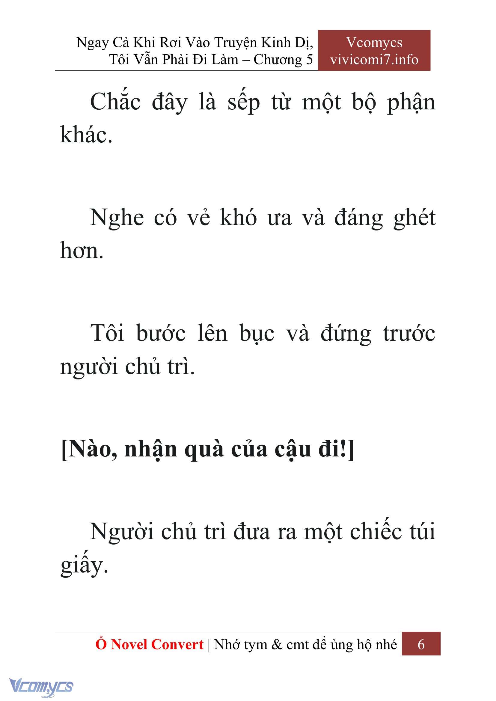 [Novel] Ngay Cả Khi Rơi Vào Truyện Kinh Dị, Tôi Vẫn Phải Đi Làm Chap 5 - Next Chap 6