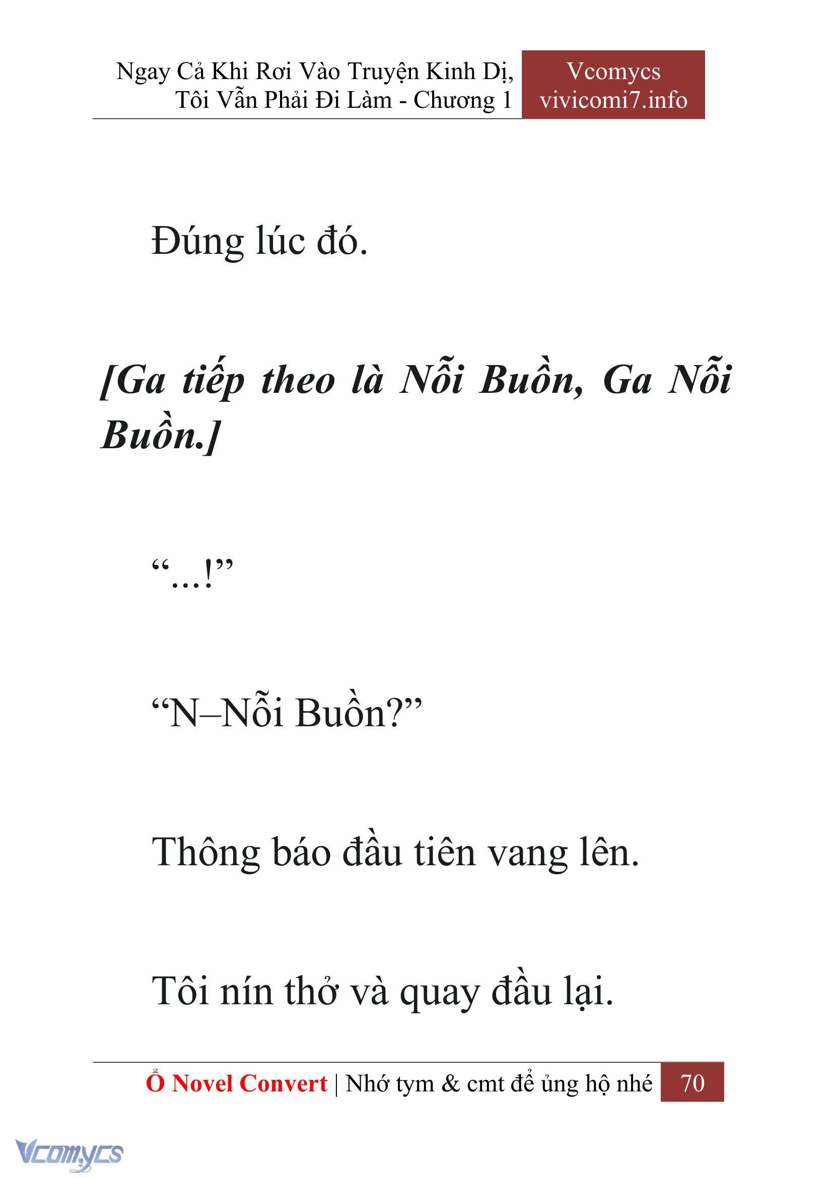 [Novel] Ngay Cả Khi Rơi Vào Truyện Kinh Dị, Tôi Vẫn Phải Đi Làm Chap 1 - Next Chap 2