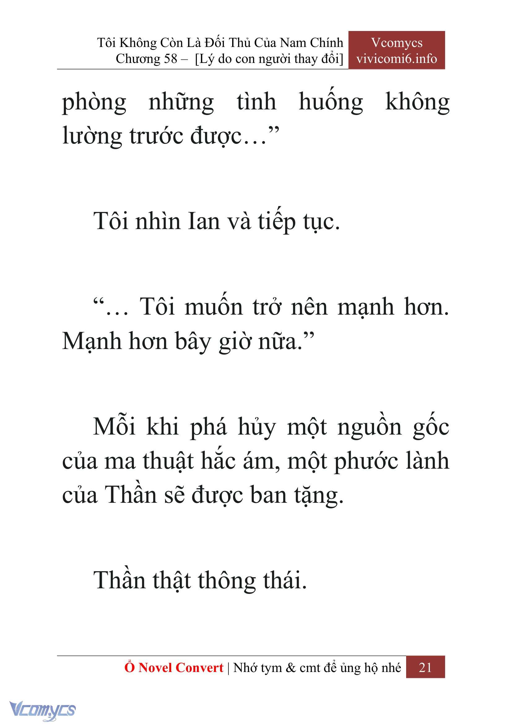 [Novel] Tôi Không Còn Là Đối Thủ Của Nam Chính Chap 58 - Trang 2