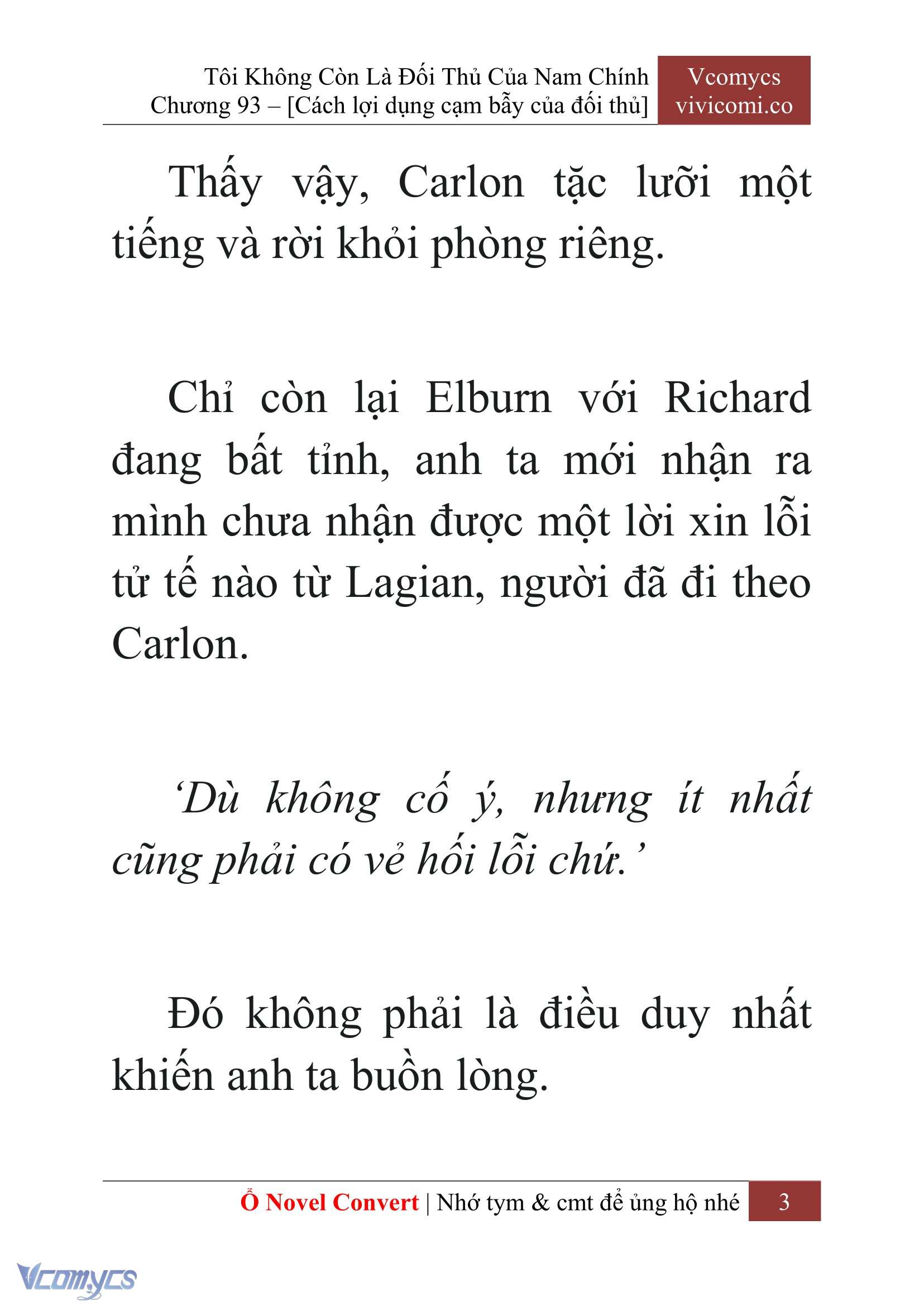 [Novel] Tôi Không Còn Là Đối Thủ Của Nam Chính Chap 93 - Trang 2