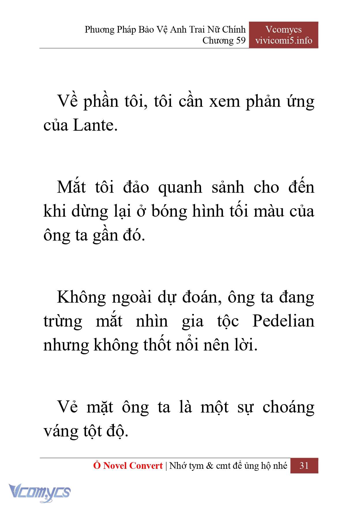 [Novel] Phương Pháp Bảo Vệ Anh Trai Nữ Chính Chap 59 - Next Chap 60