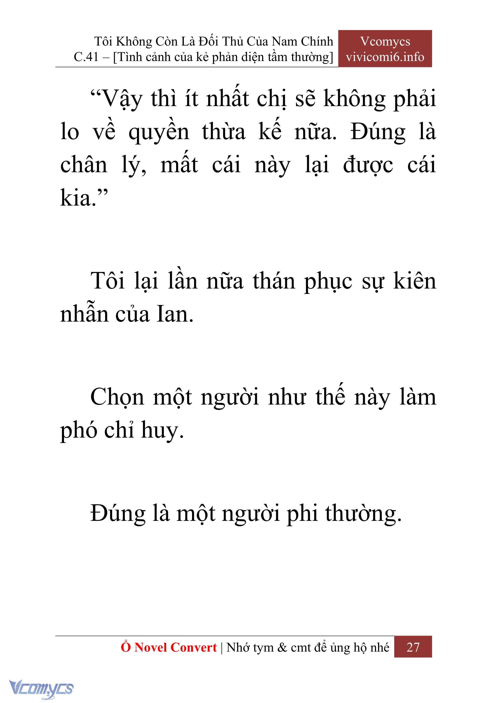 [Novel] Tôi Không Còn Là Đối Thủ Của Nam Chính Chap 41 - Trang 2