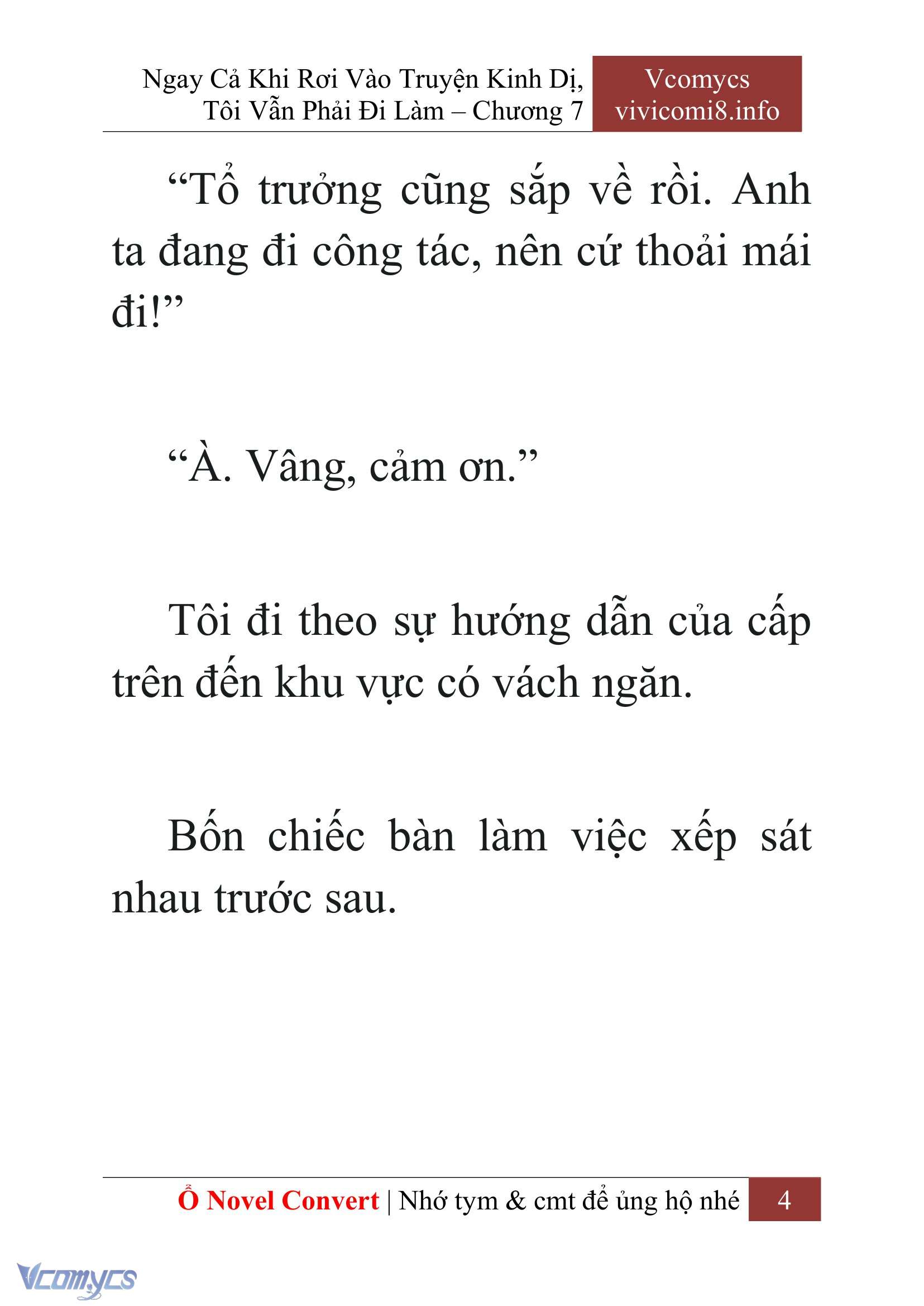 [Novel] Ngay Cả Khi Rơi Vào Truyện Kinh Dị, Tôi Vẫn Phải Đi Làm Chap 7 - Next Chap 8