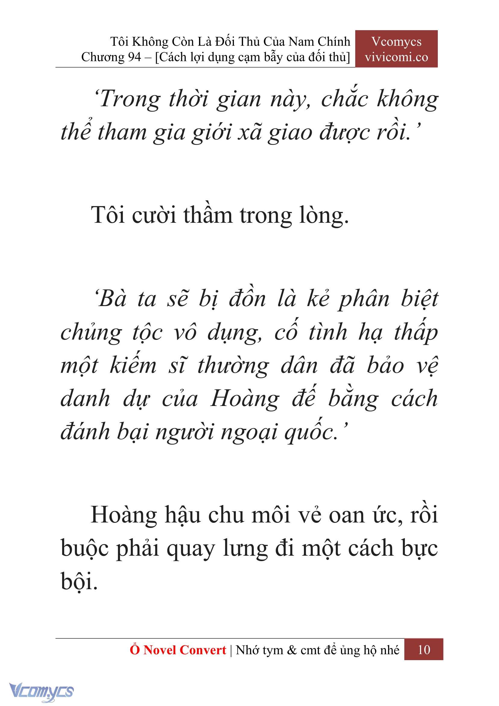 [Novel] Tôi Không Còn Là Đối Thủ Của Nam Chính Chap 94 - Trang 2