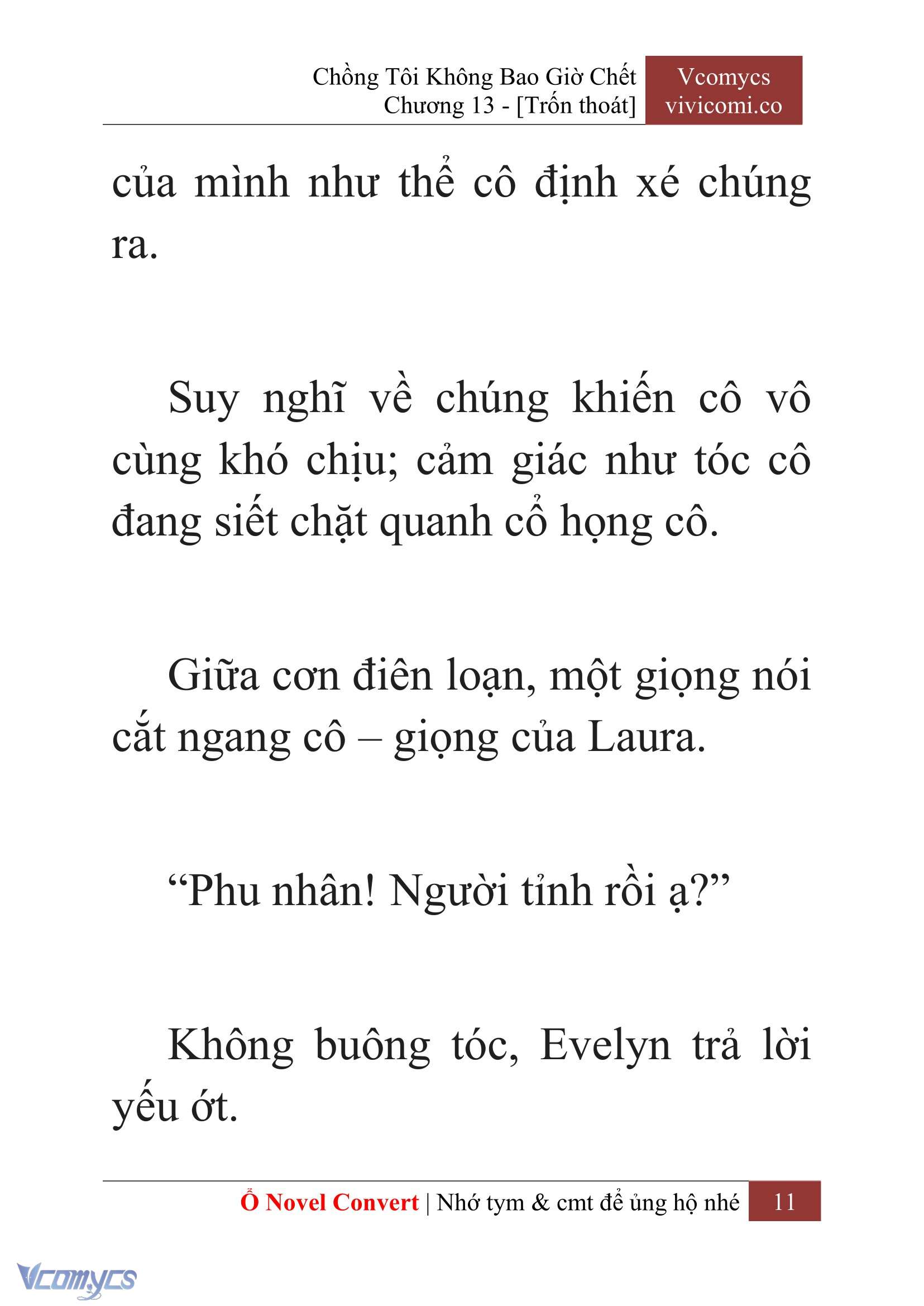 [Novel] Chồng Tôi Không Bao Giờ Chết Chap 13 - Next Chap 14