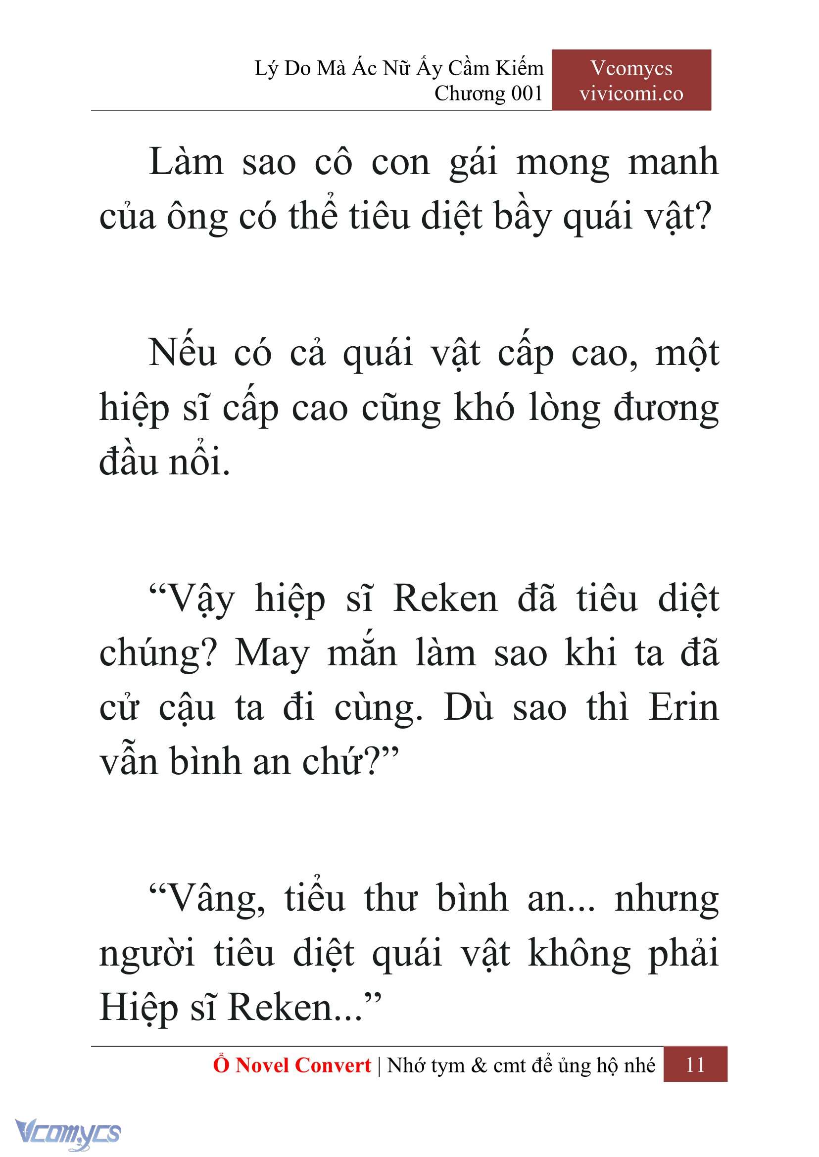 [Novel] Lý Do Mà Ác Nữ Ấy Cầm Kiếm Chap 1 - Next Chap 2