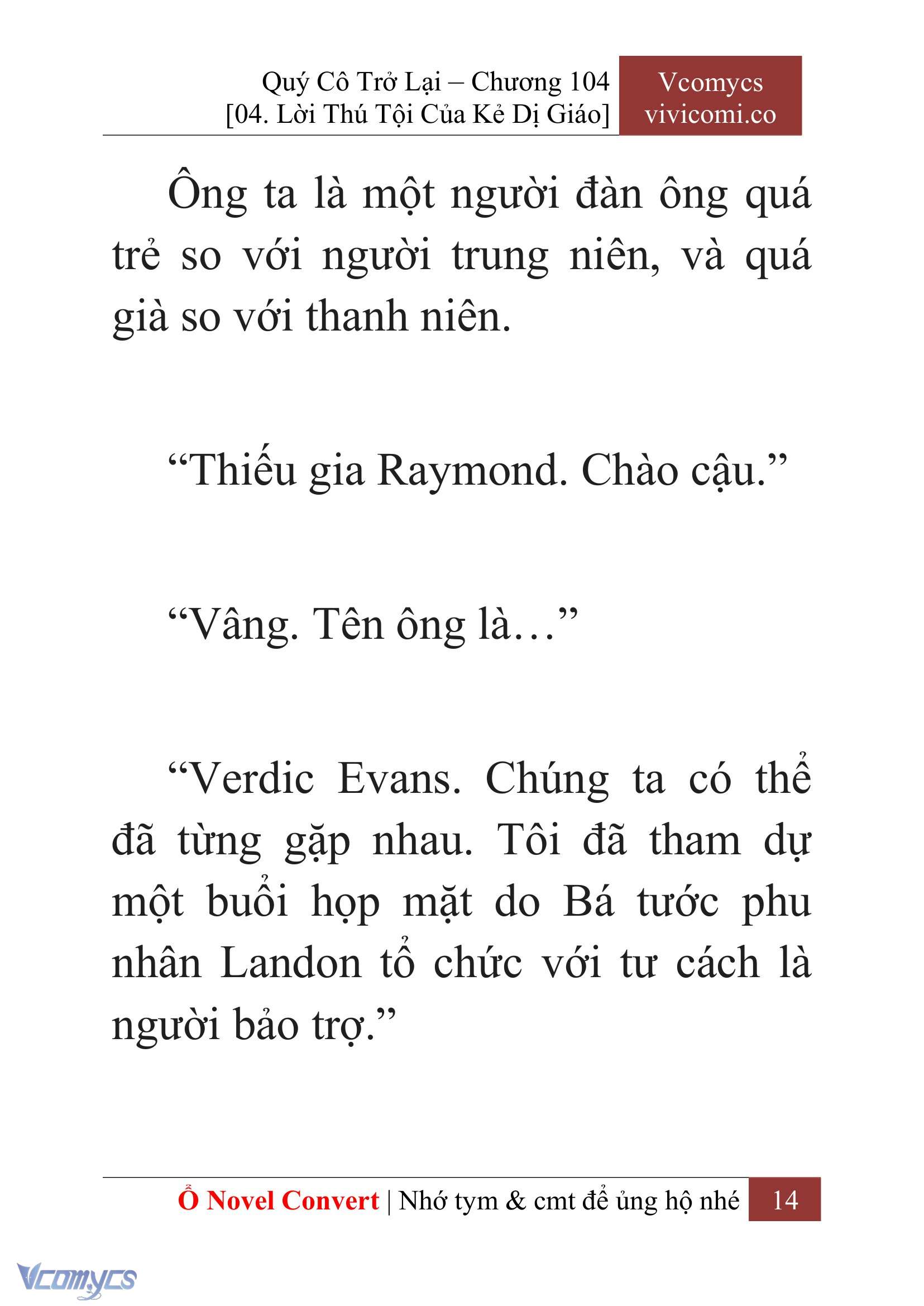 [Novel] Quý Cô Trở Lại Chap 104 - Trang 2