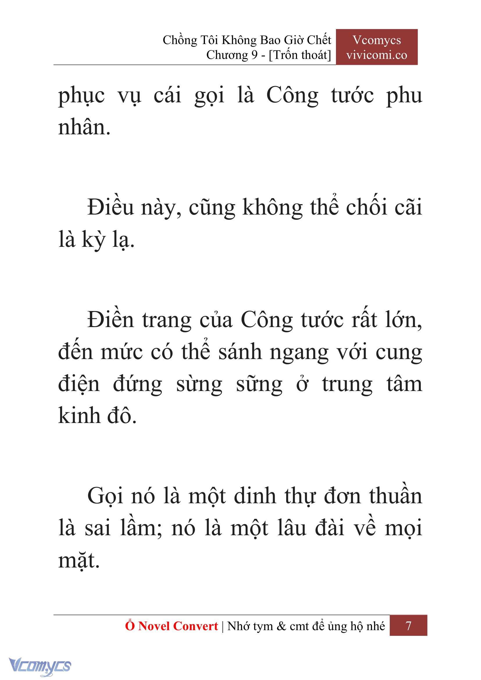 [Novel] Chồng Tôi Không Bao Giờ Chết Chap 9 - Next Chap 10