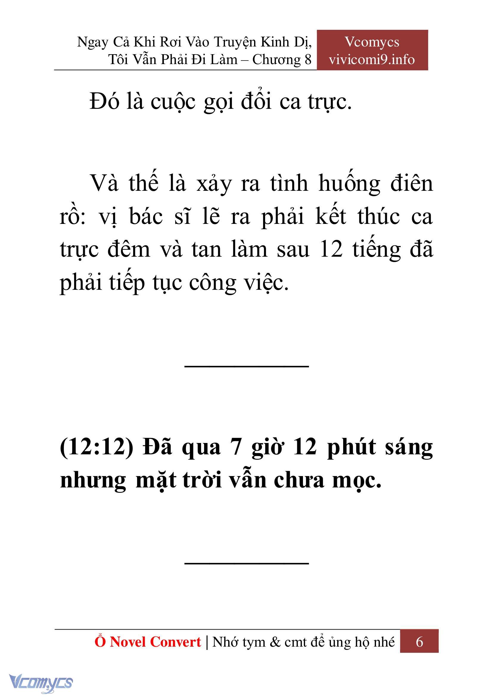 [Novel] Ngay Cả Khi Rơi Vào Truyện Kinh Dị, Tôi Vẫn Phải Đi Làm Chap 8 - Next Chap 9