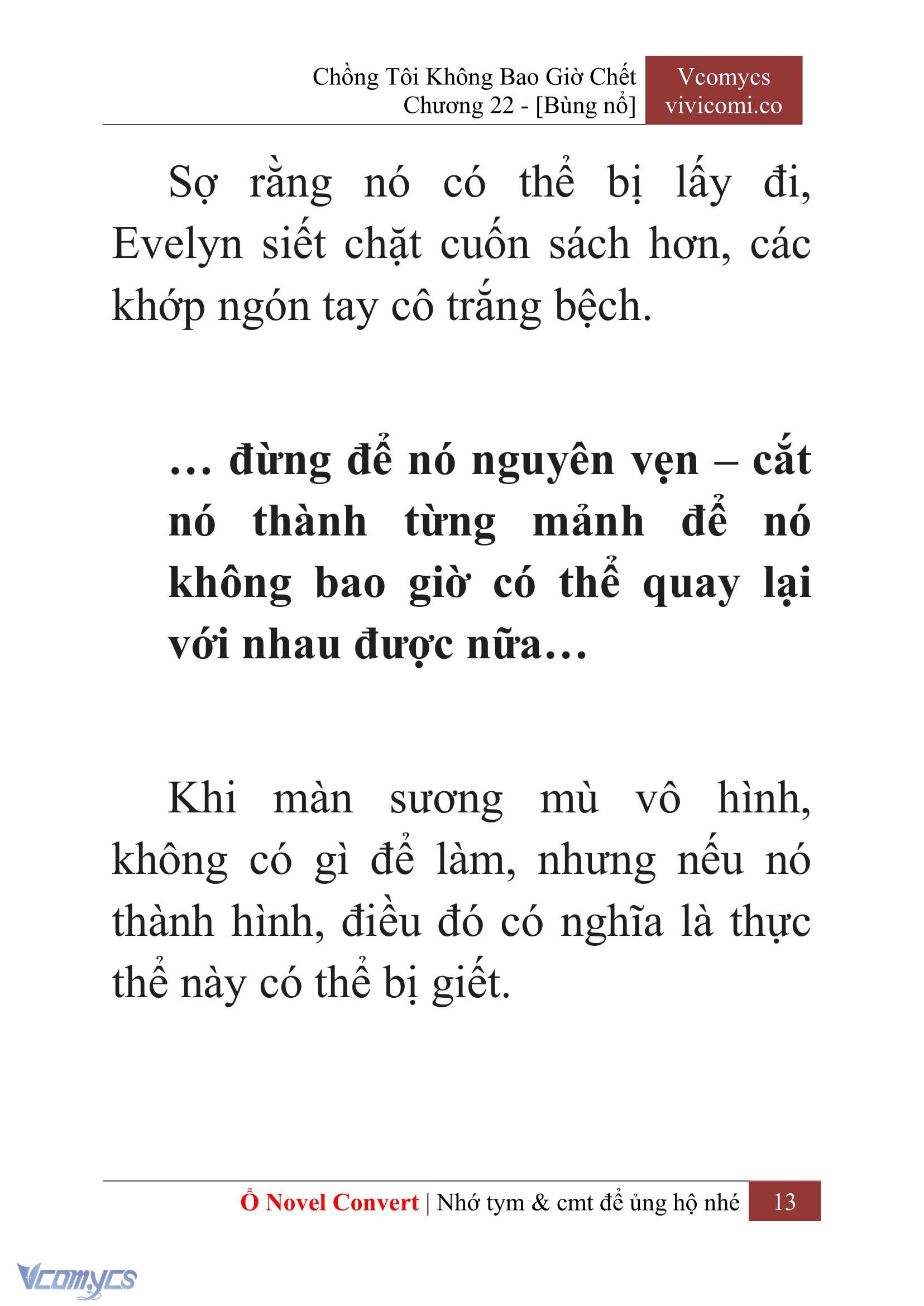 [Novel] Chồng Tôi Không Bao Giờ Chết Chap 22 - Trang 2
