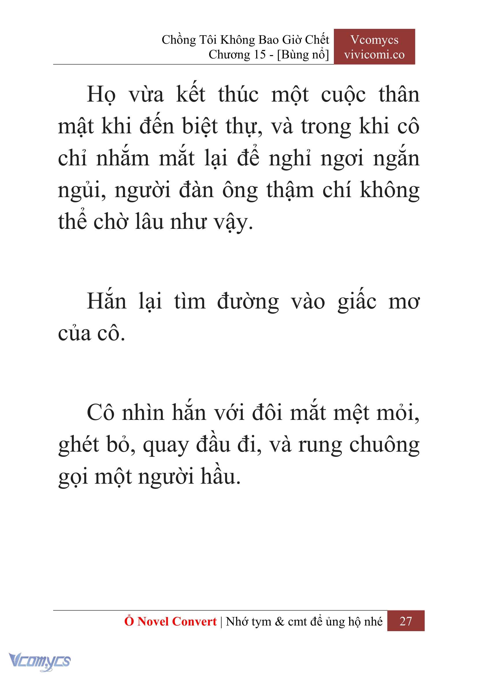 [Novel] Chồng Tôi Không Bao Giờ Chết Chap 15 - Trang 2